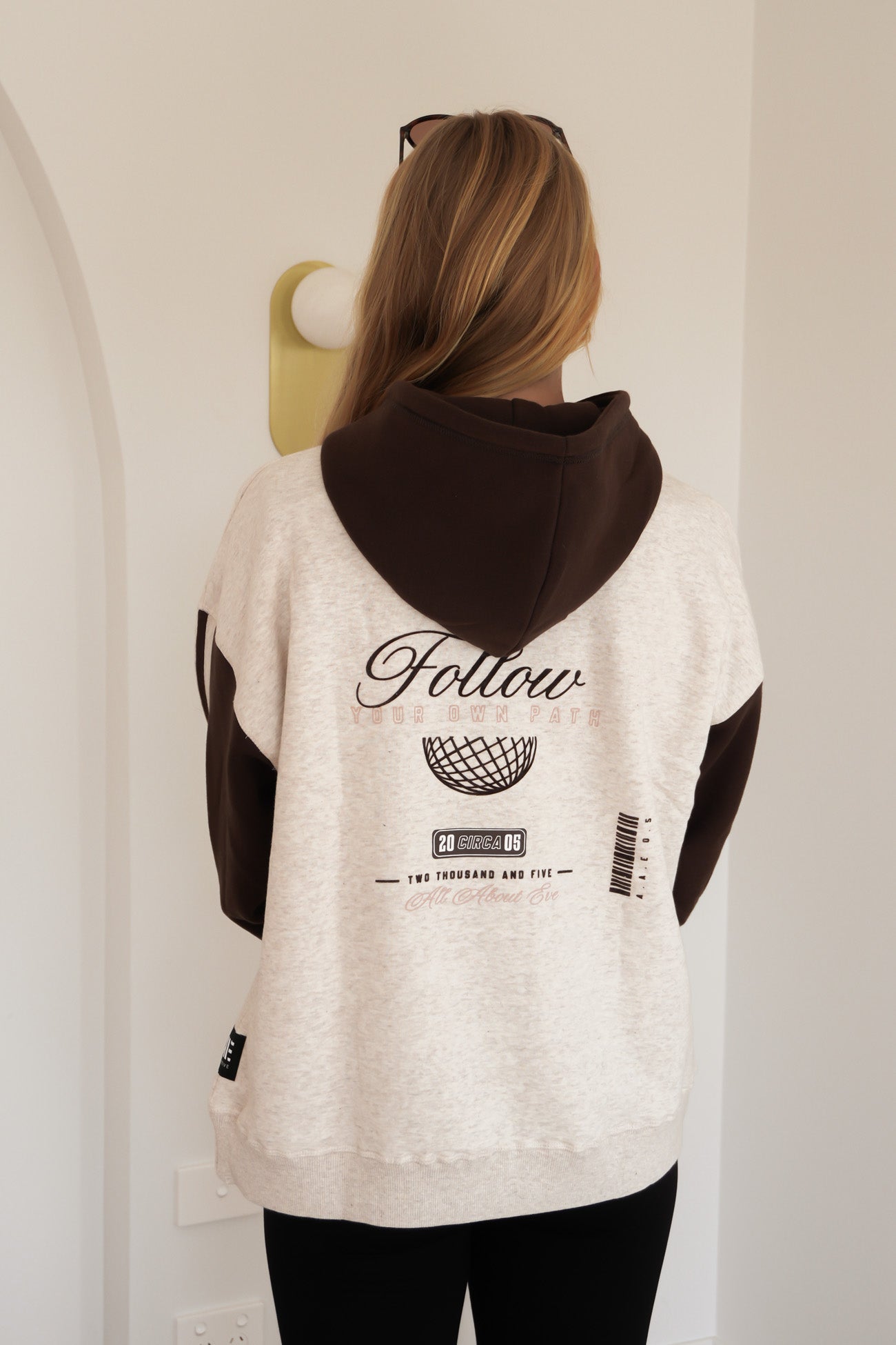 Contrast Club Relaxed Hoodie Oat
