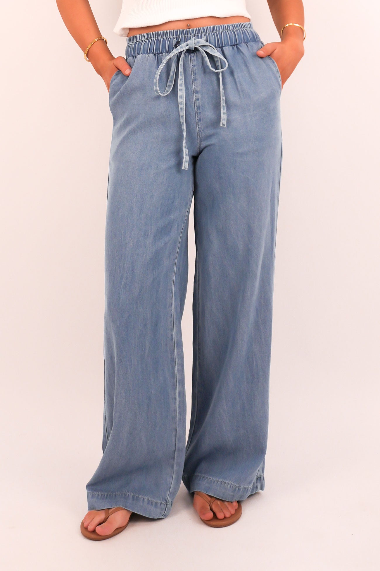 Cora Denim Pant Mid Blue