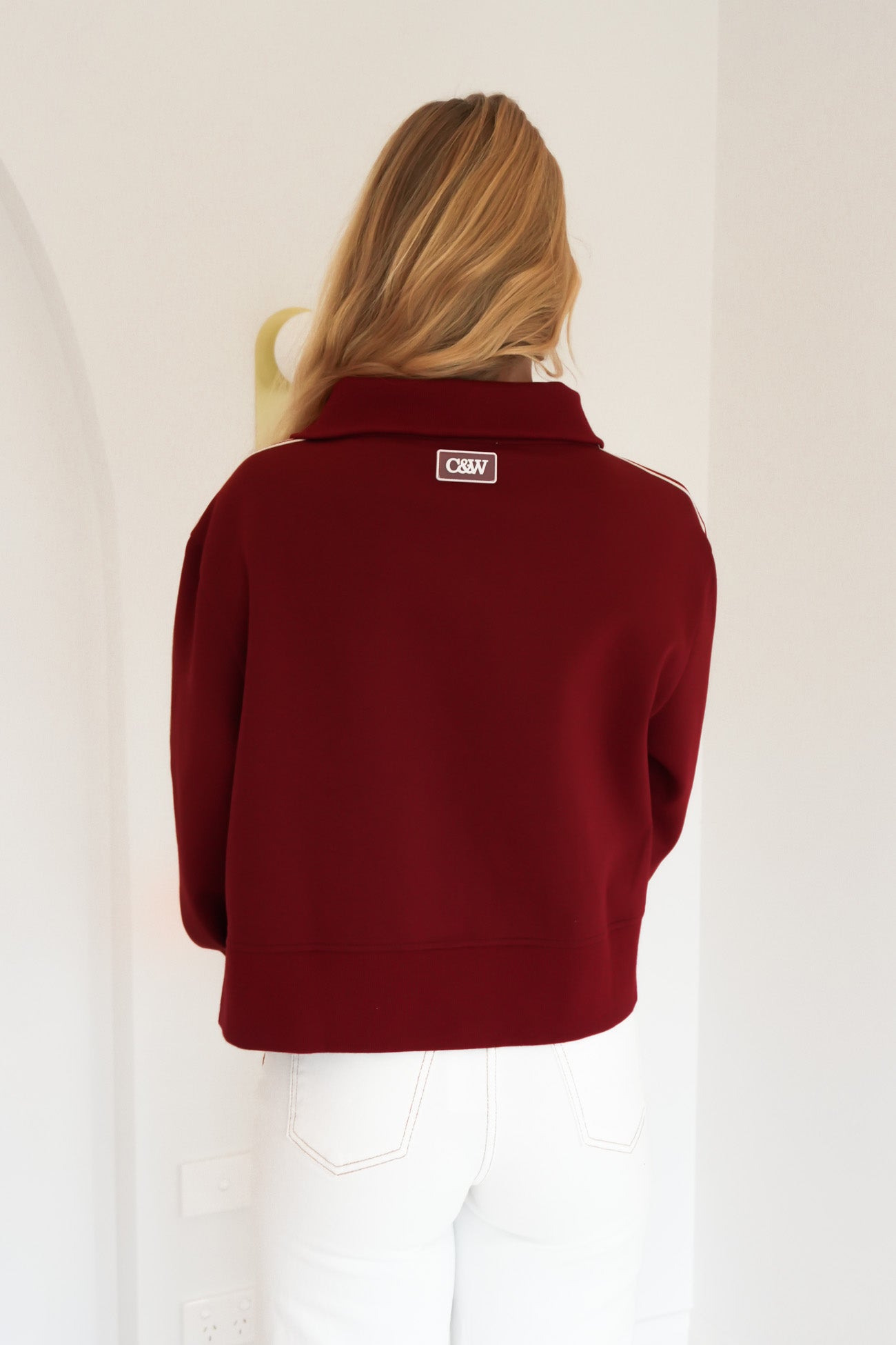 Corey Zip Through Sweater Mulberry