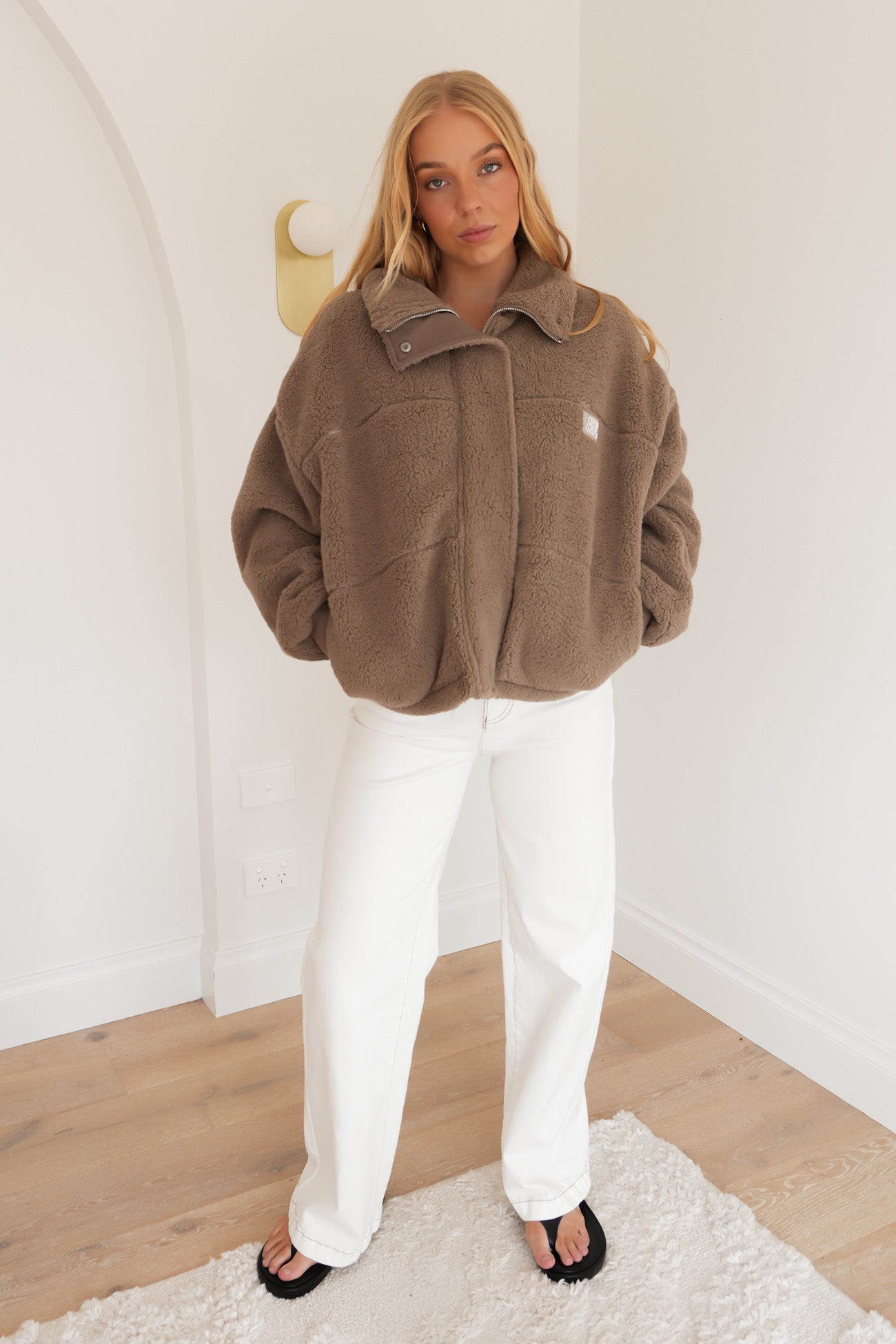 Cosy Club Teddy Jacket Mocha