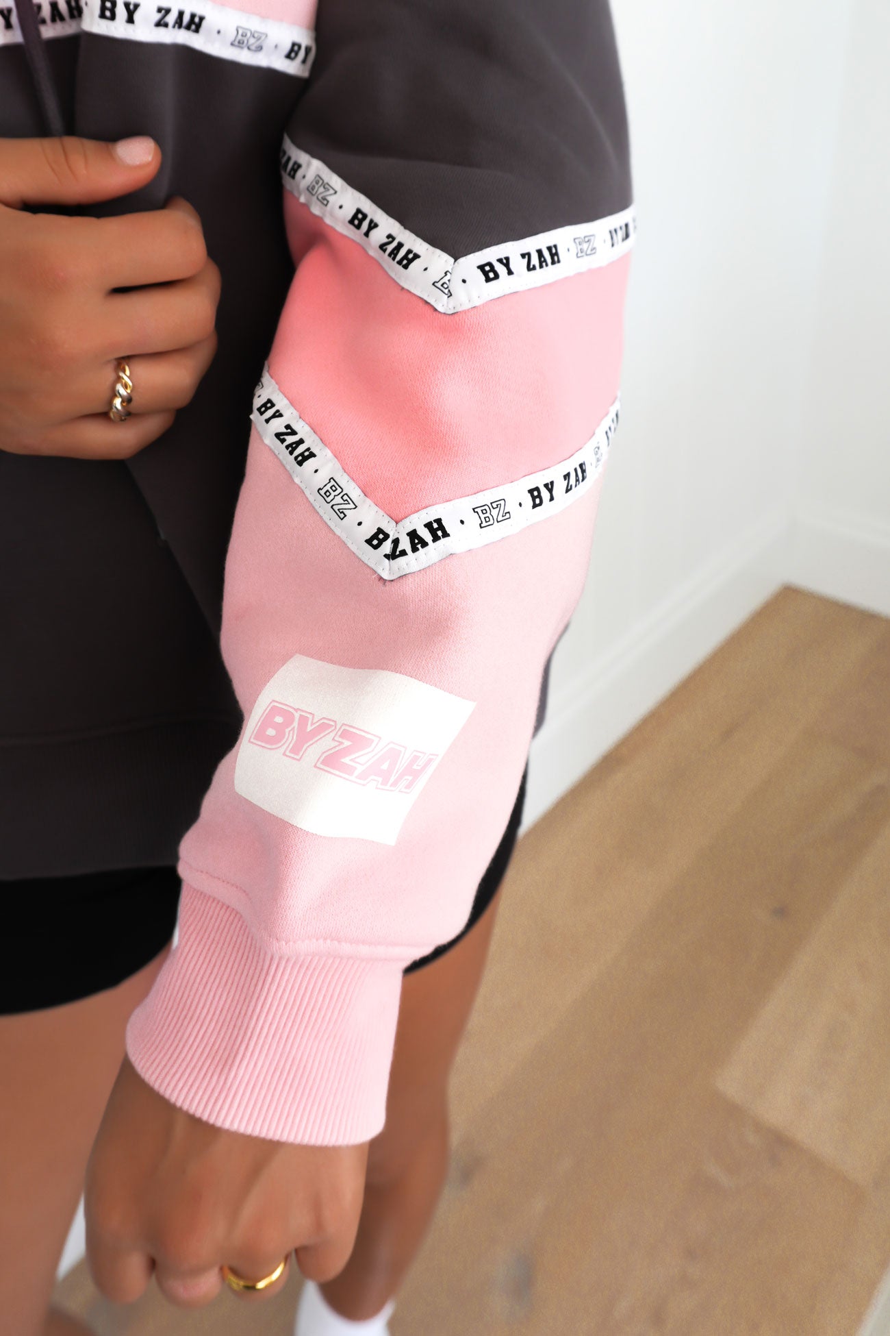 Cove Panel Hoody Pink