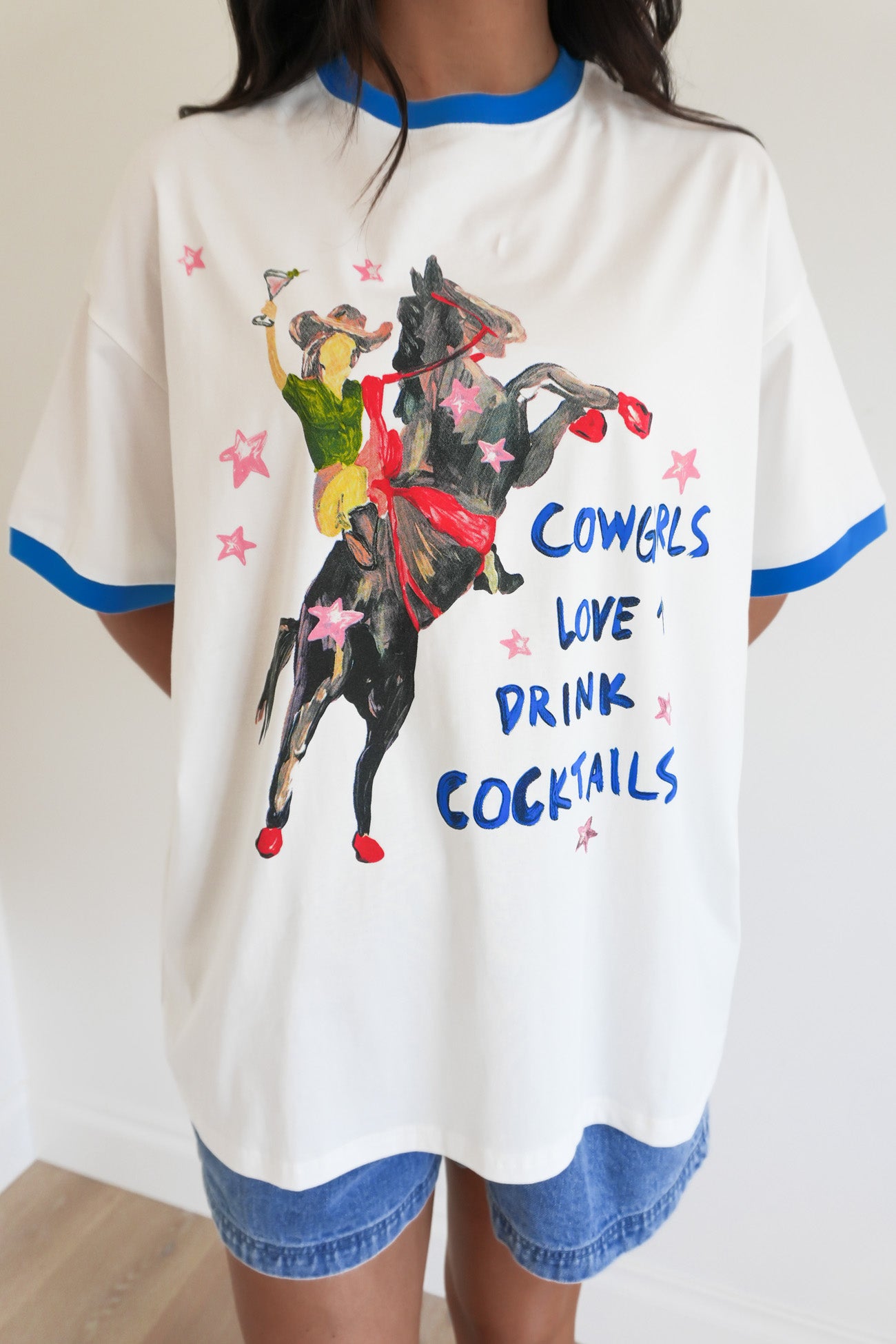 Cowgirls & Cocktail Tee White