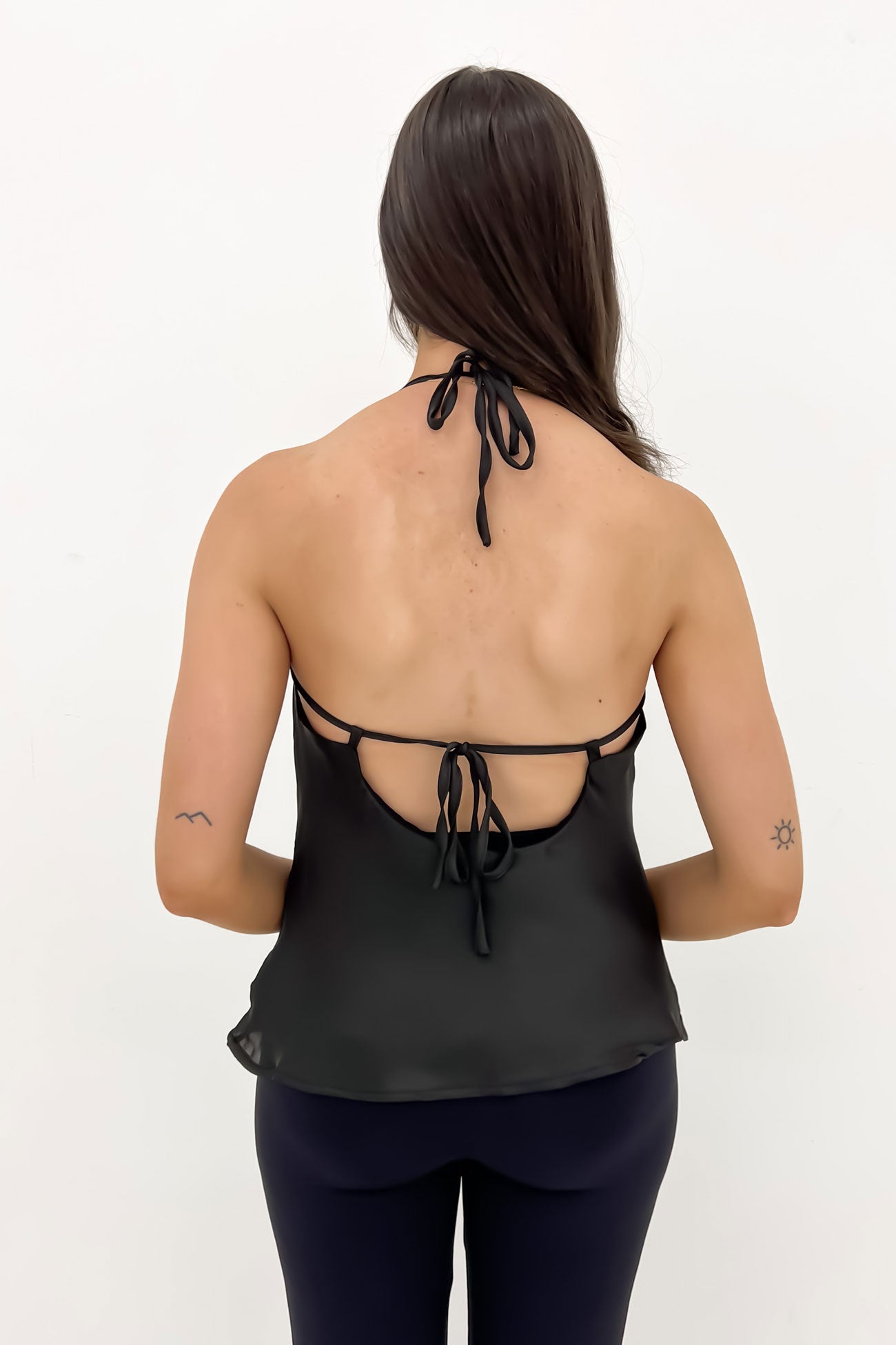 Cressida Cowl Neck Top Black