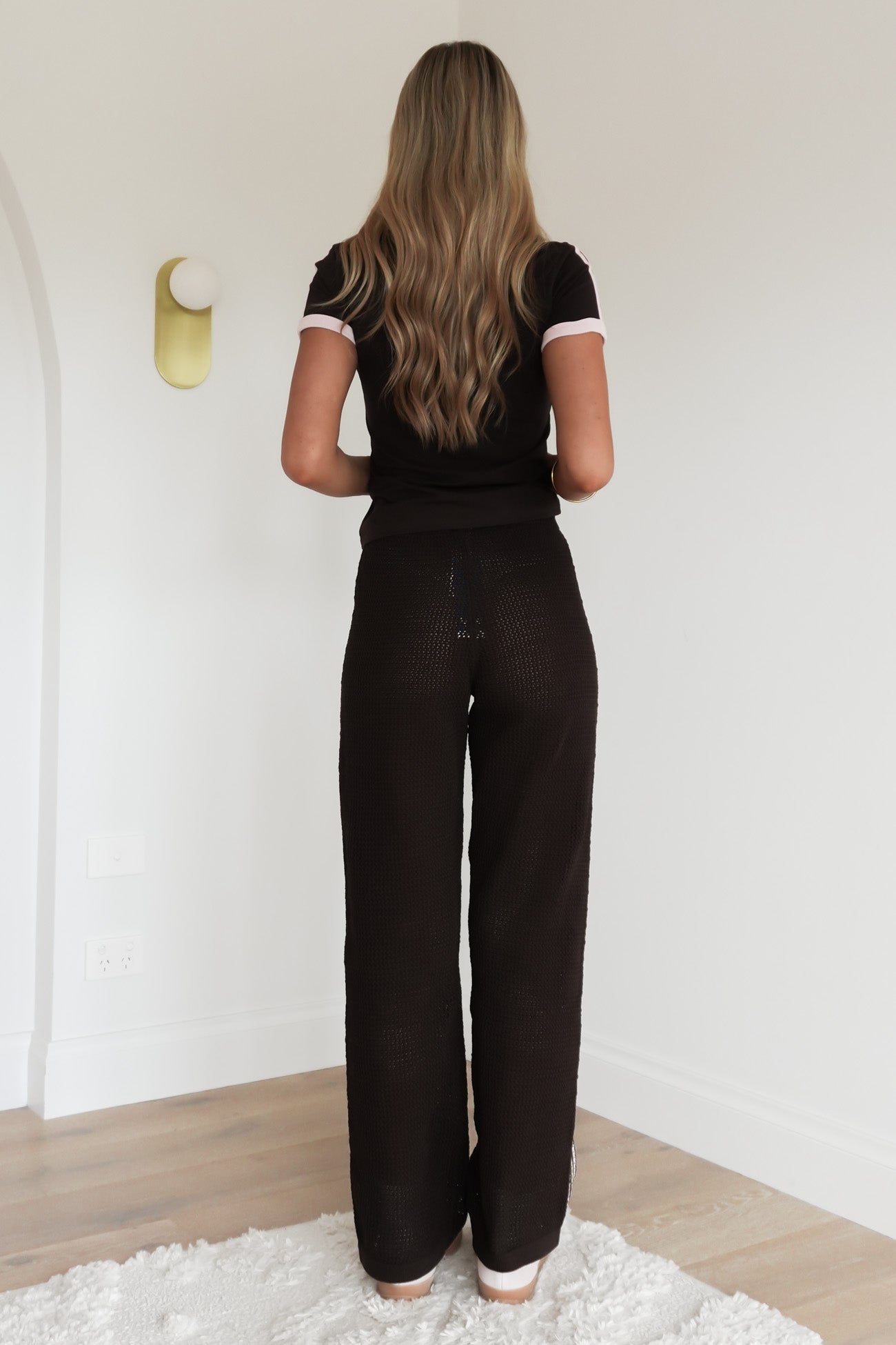 Crochet Track Pant Aurora Coffee