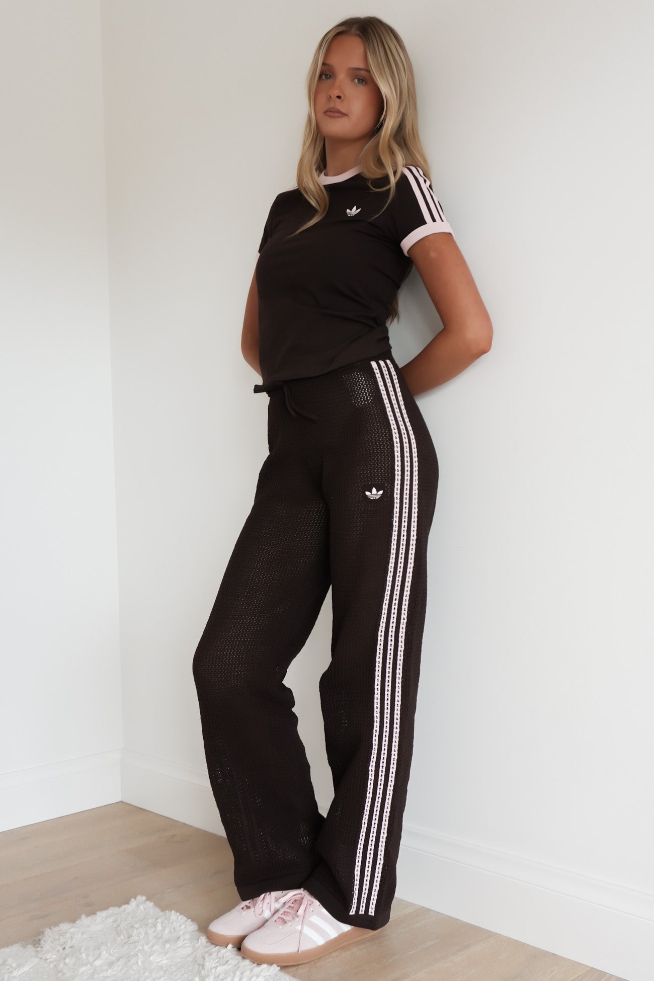 Crochet Track Pant Aurora Coffee