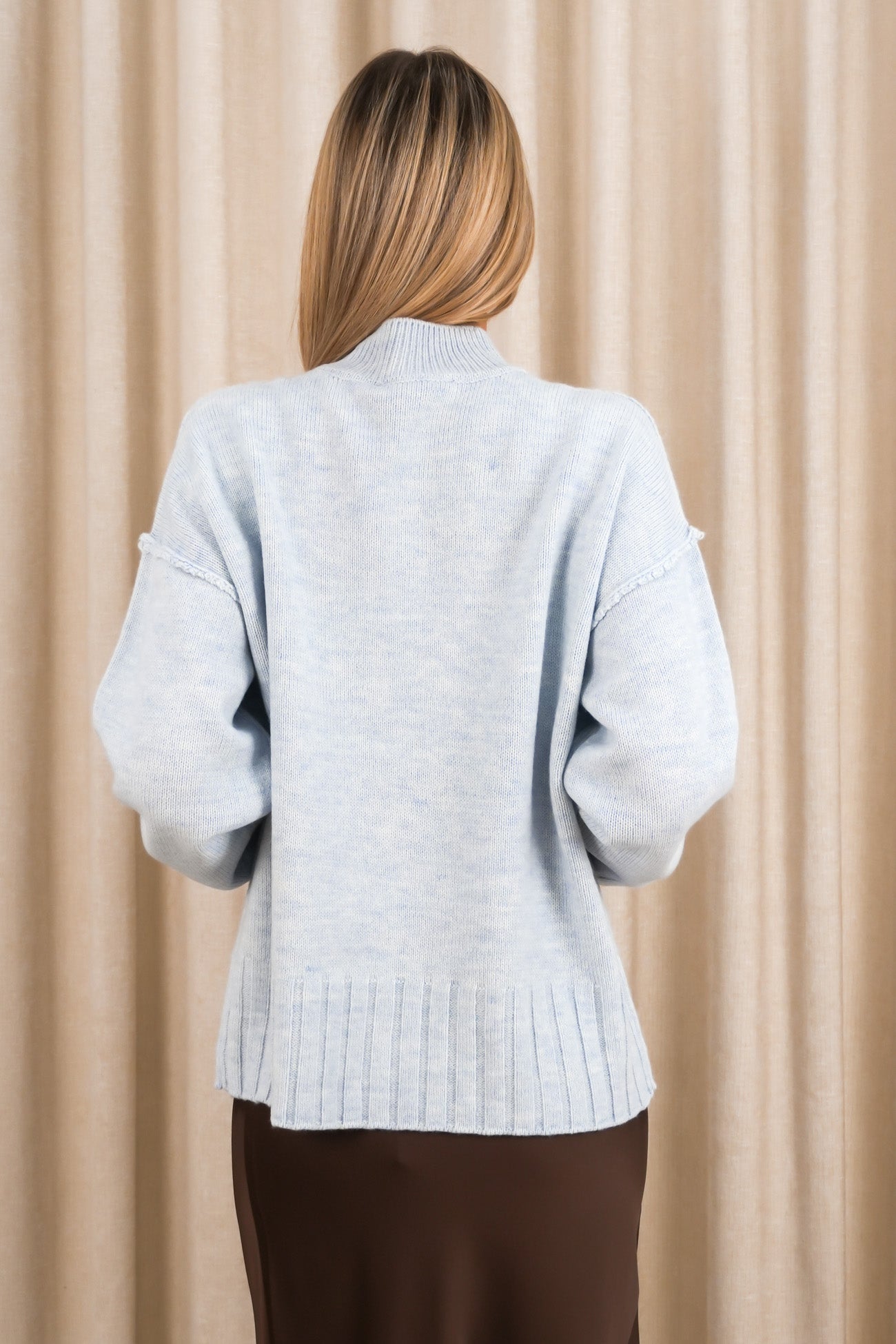 Lotus Knit Jumper Light Blue