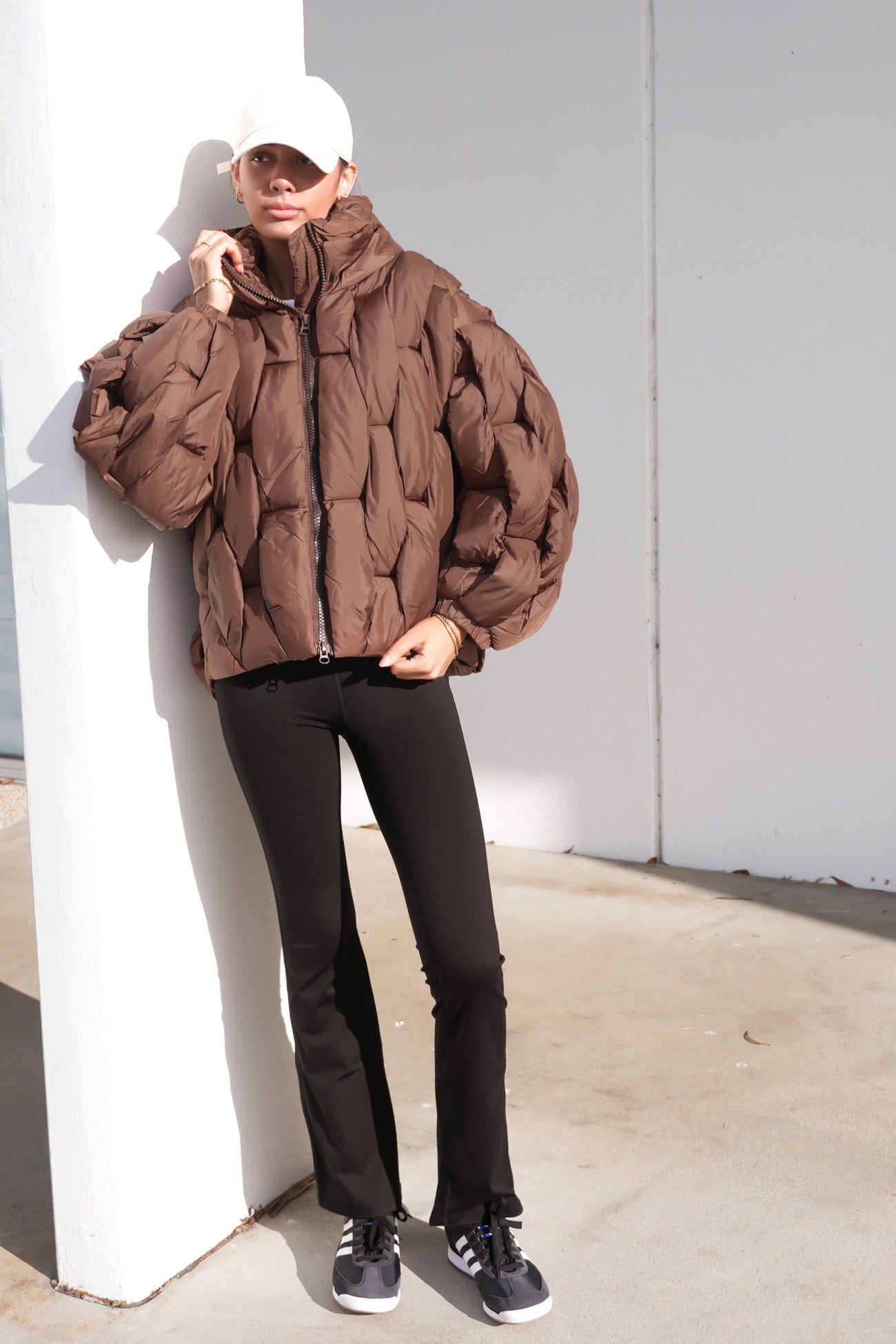 Kylie Puffer Jacket Chocolate