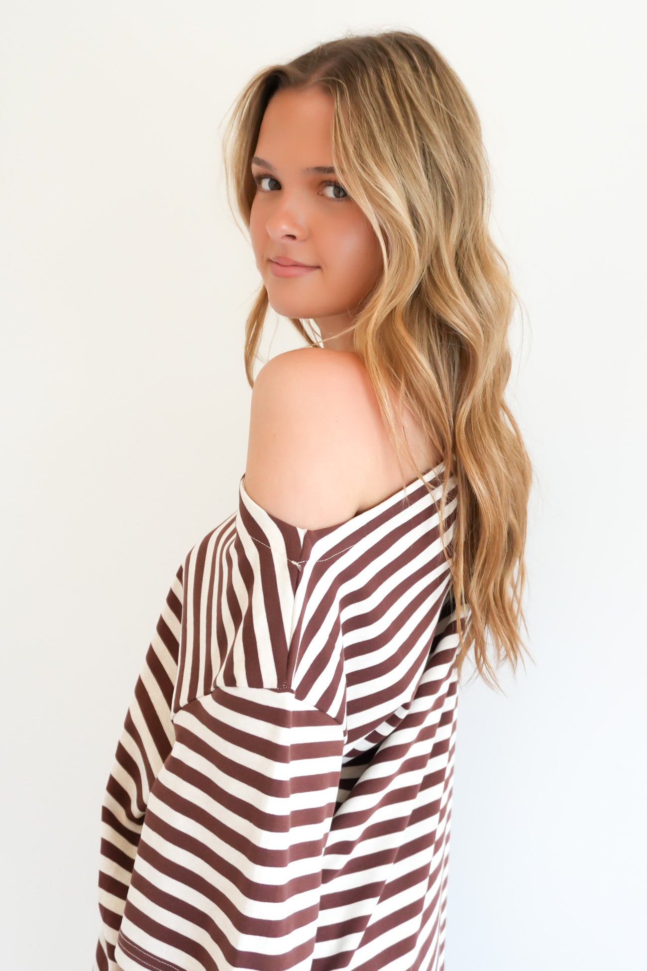 Neave Tee Chocolate Stripe