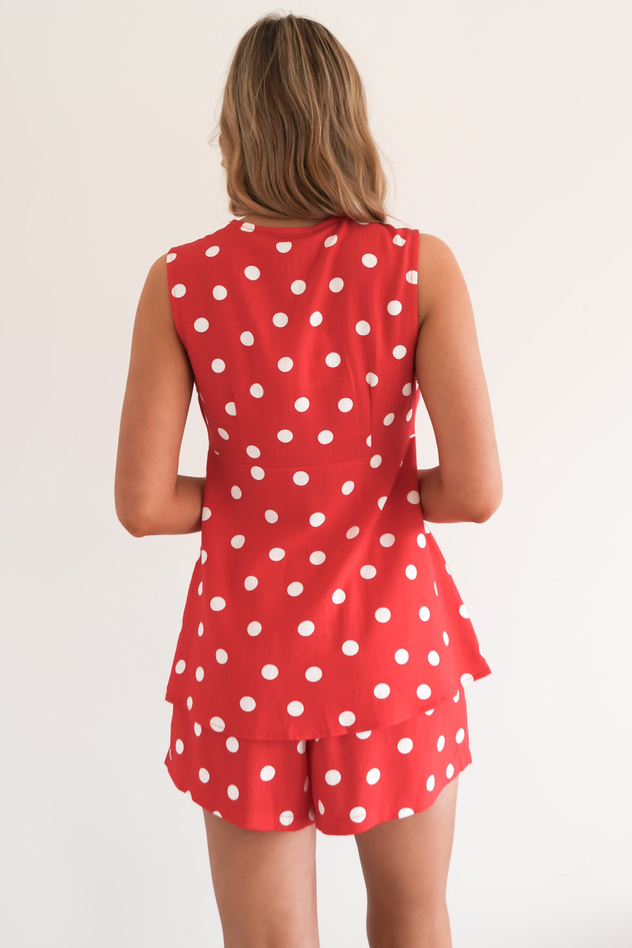 Delyra Set Red Polka Dot