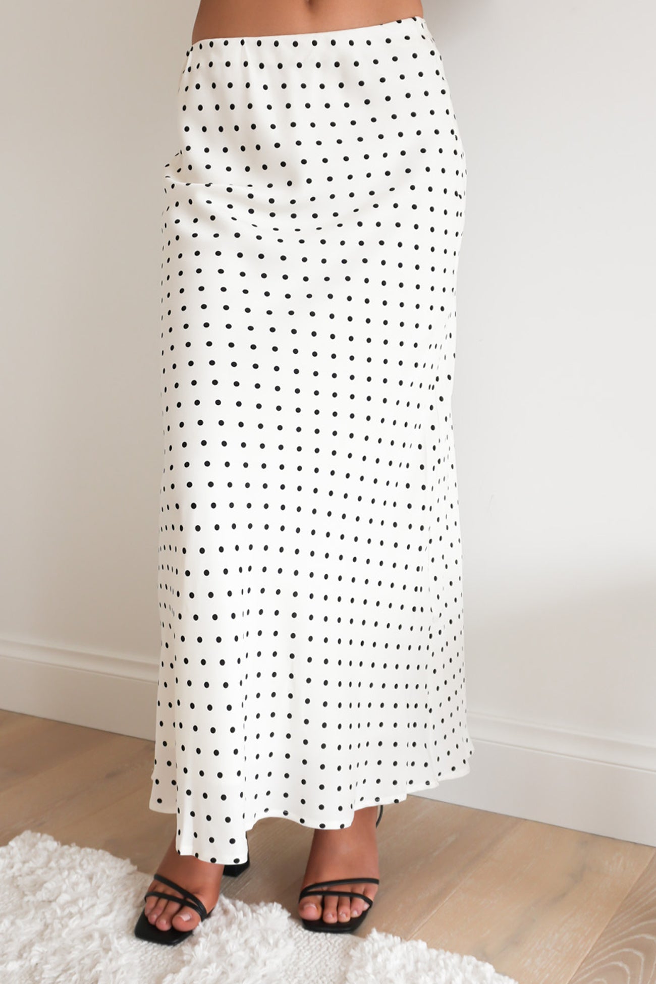 Gigi Maxi Skirt Cream Polka Dot