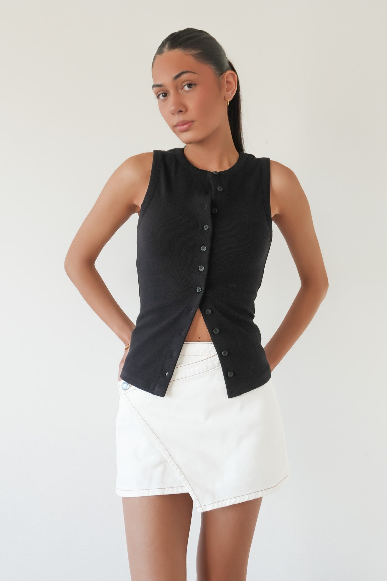 Lenni Mini Skort Vintage White