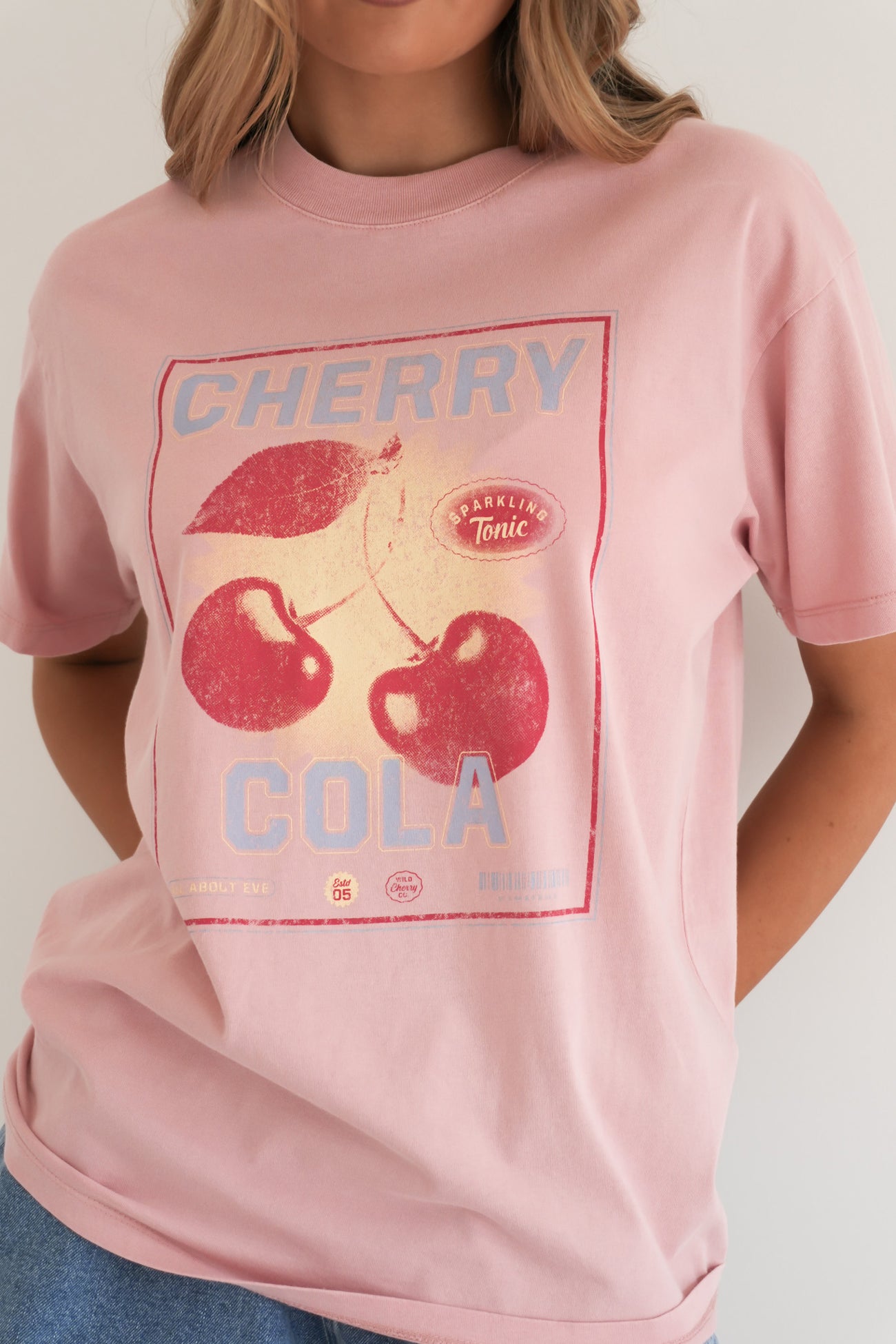 Wild Cherry Relaxed Tee Pale Pink