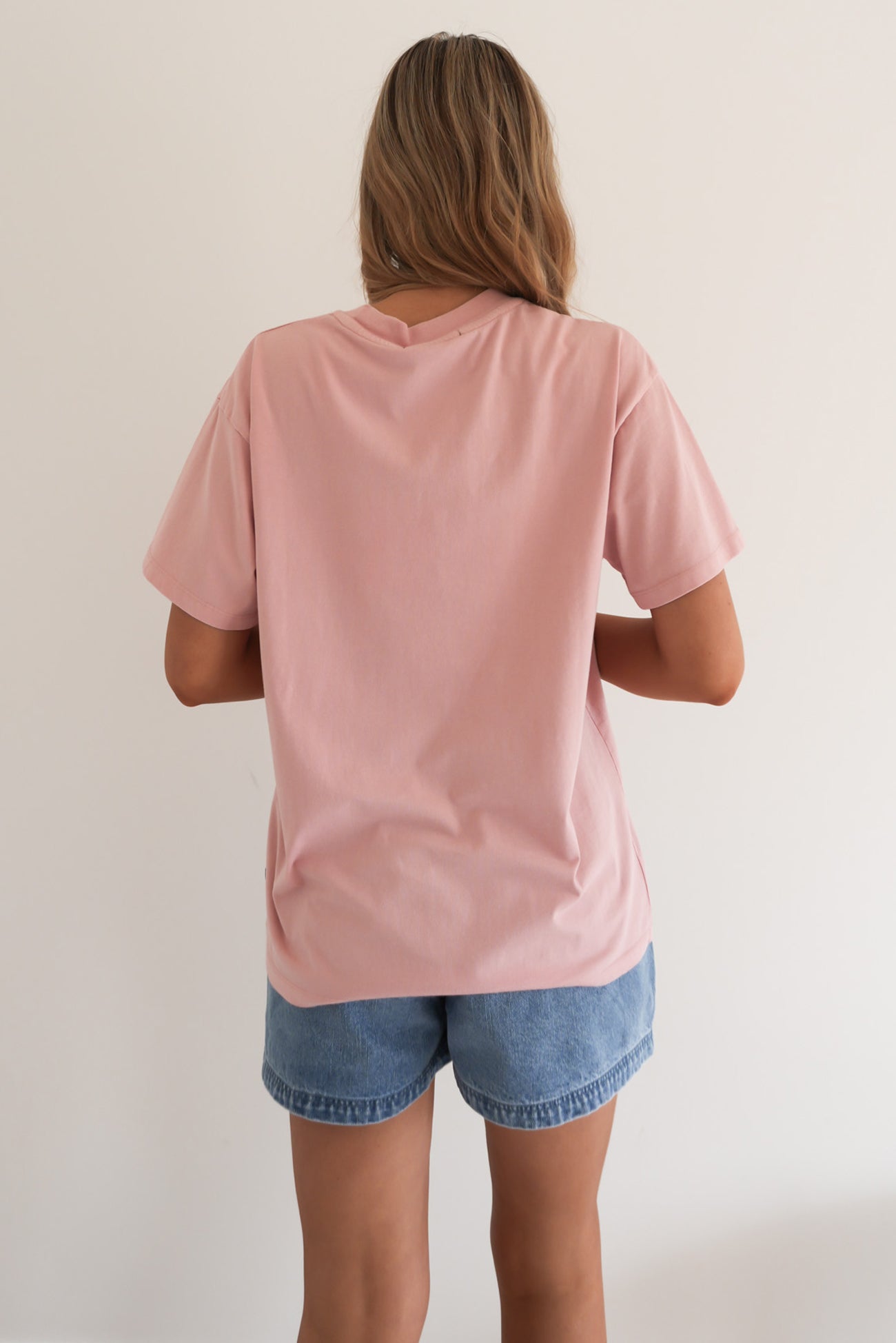 Wild Cherry Relaxed Tee Pale Pink