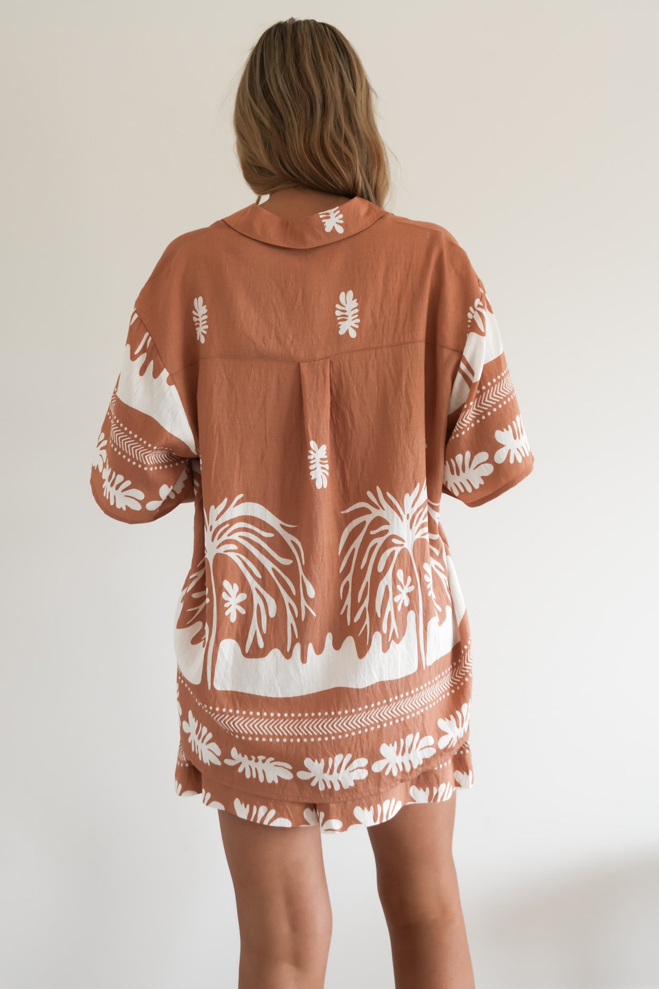 Avery Shirt Terracotta Palm