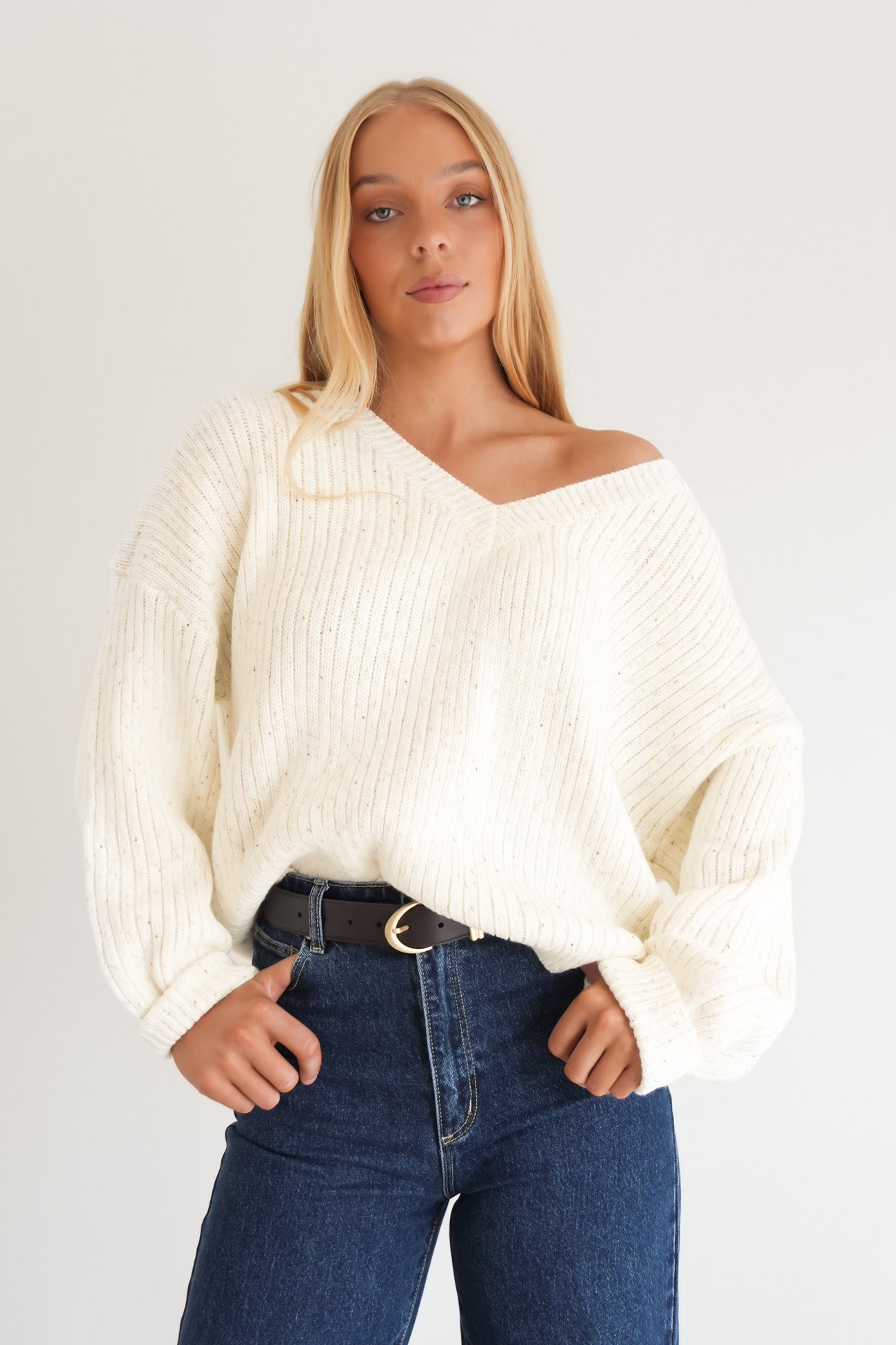 Zhuri Knit White