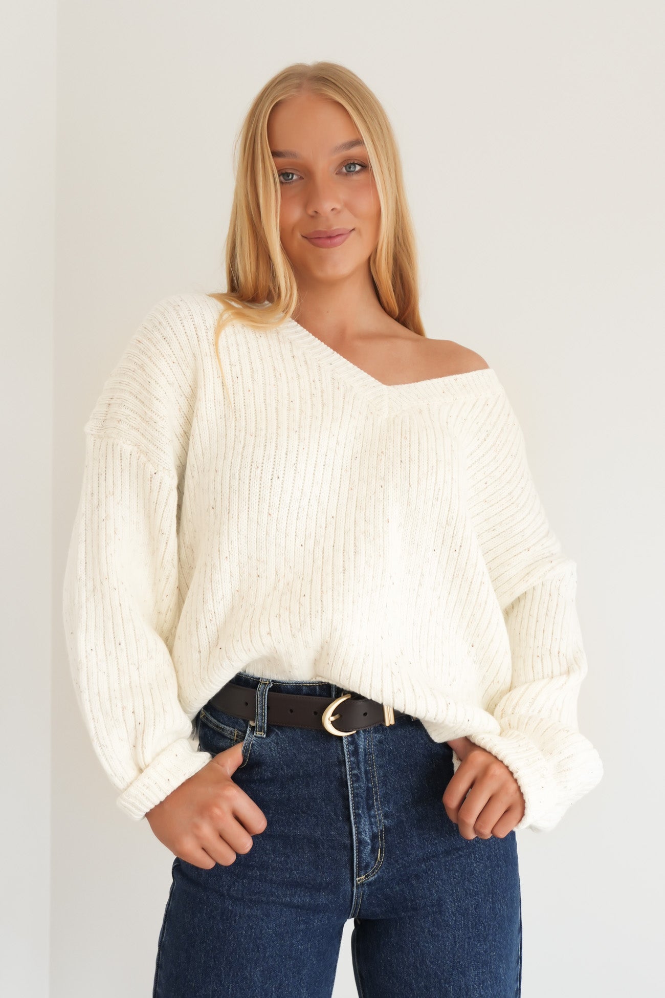 Zhuri Knit White