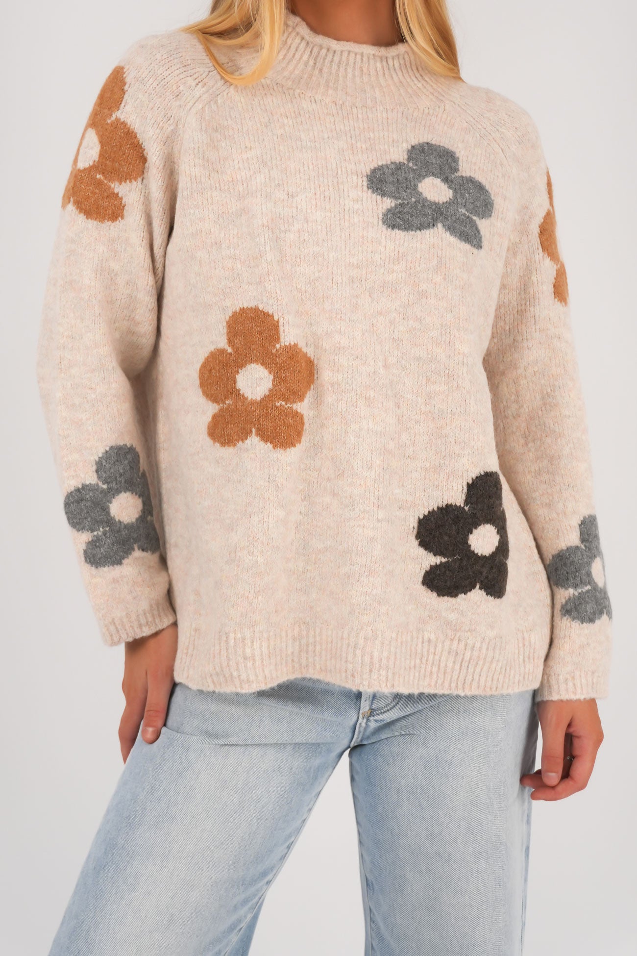 Daisy Knit Jumper Latte