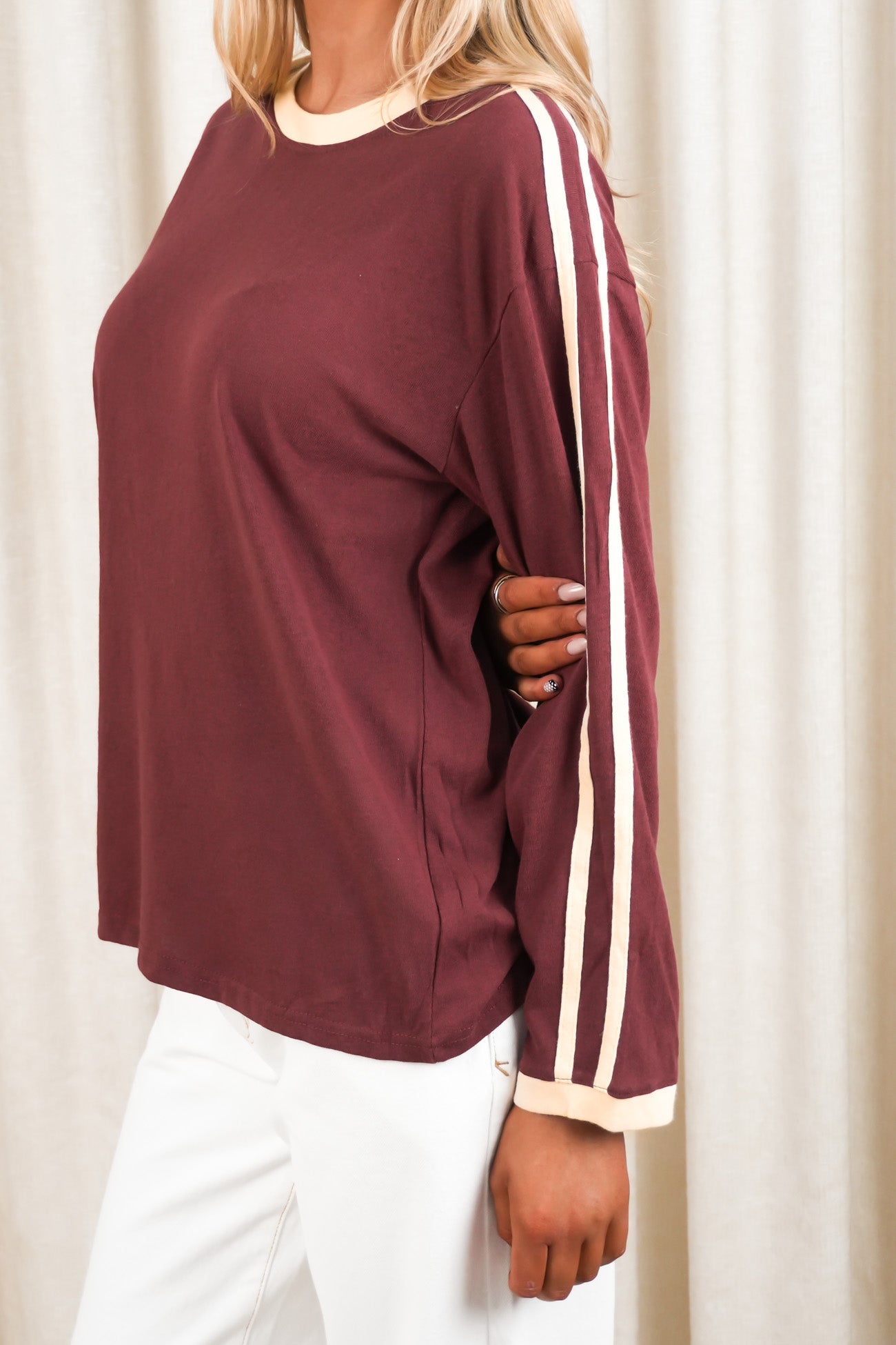 Dakota Long Sleeve Tee Wine