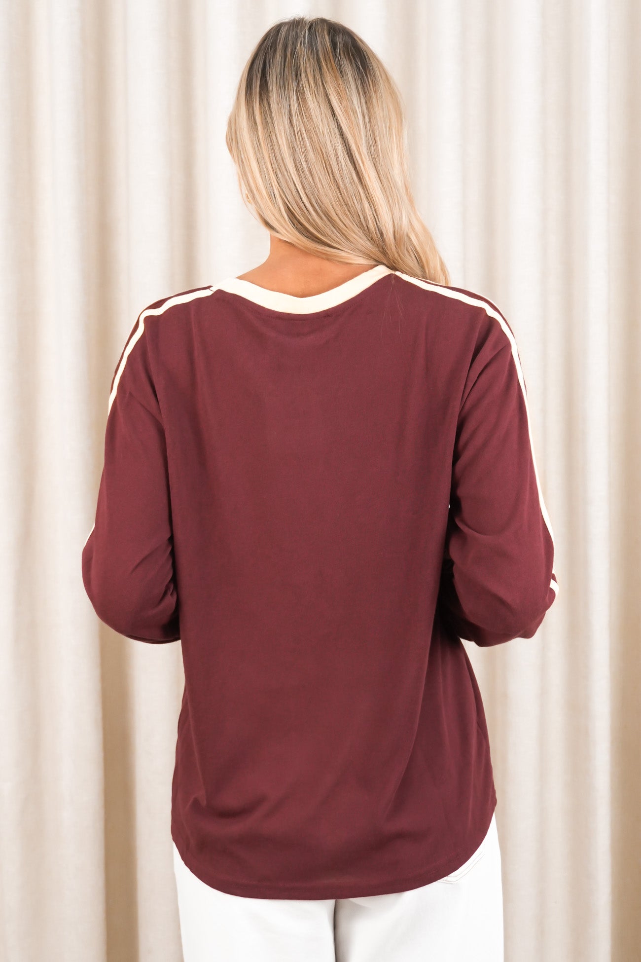 Dakota Long Sleeve Tee Wine