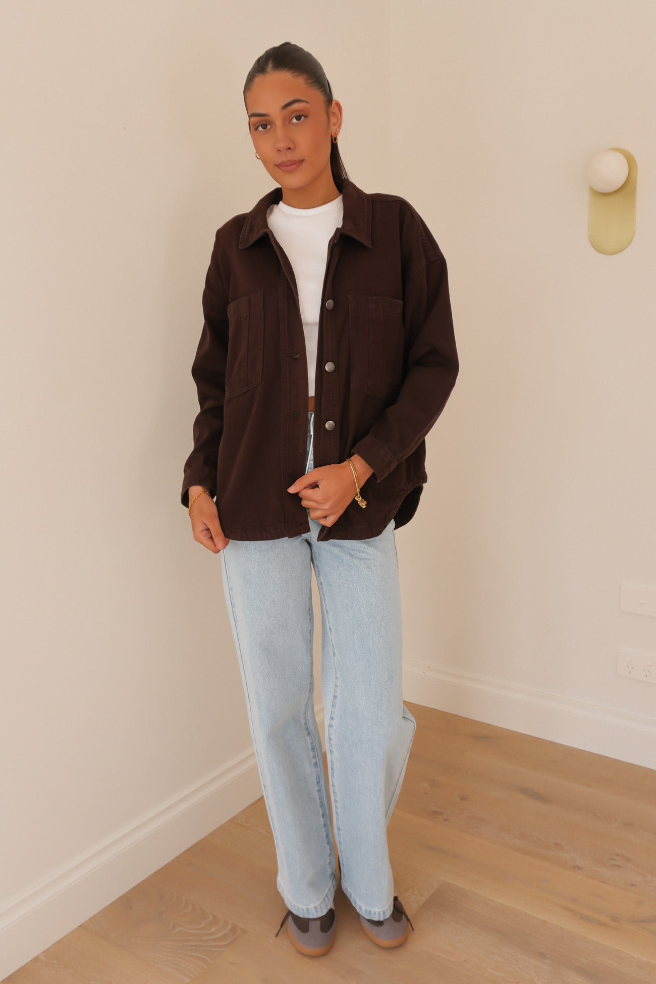 Dale Shacket Brown
