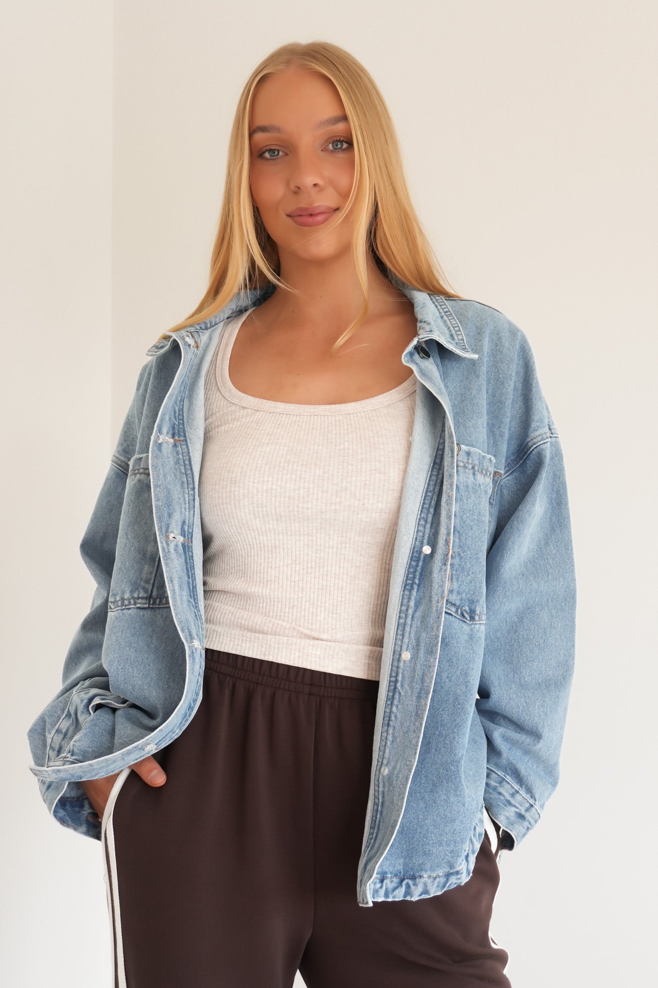 Dale Shacket Light Blue