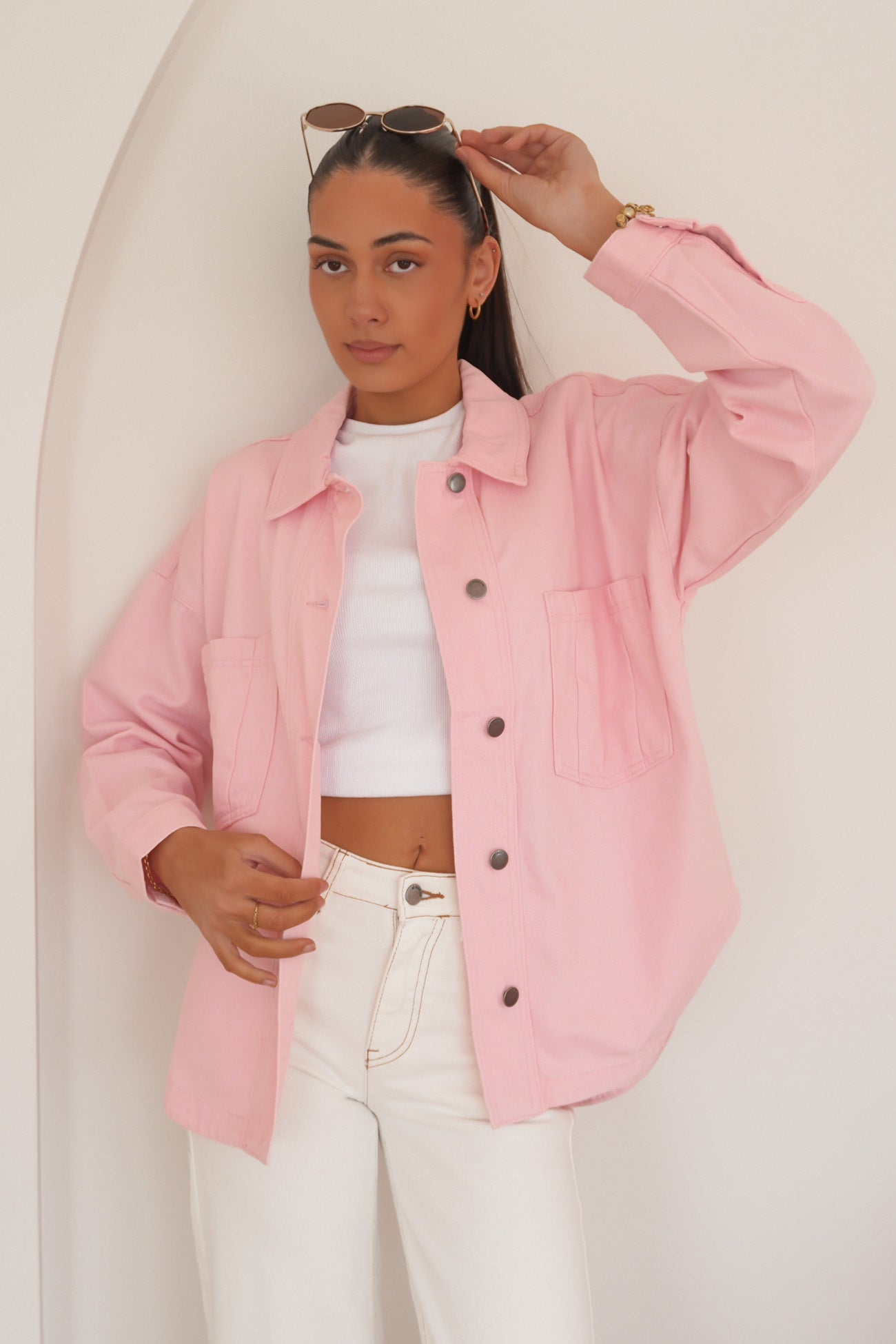 Dale Shacket Pink