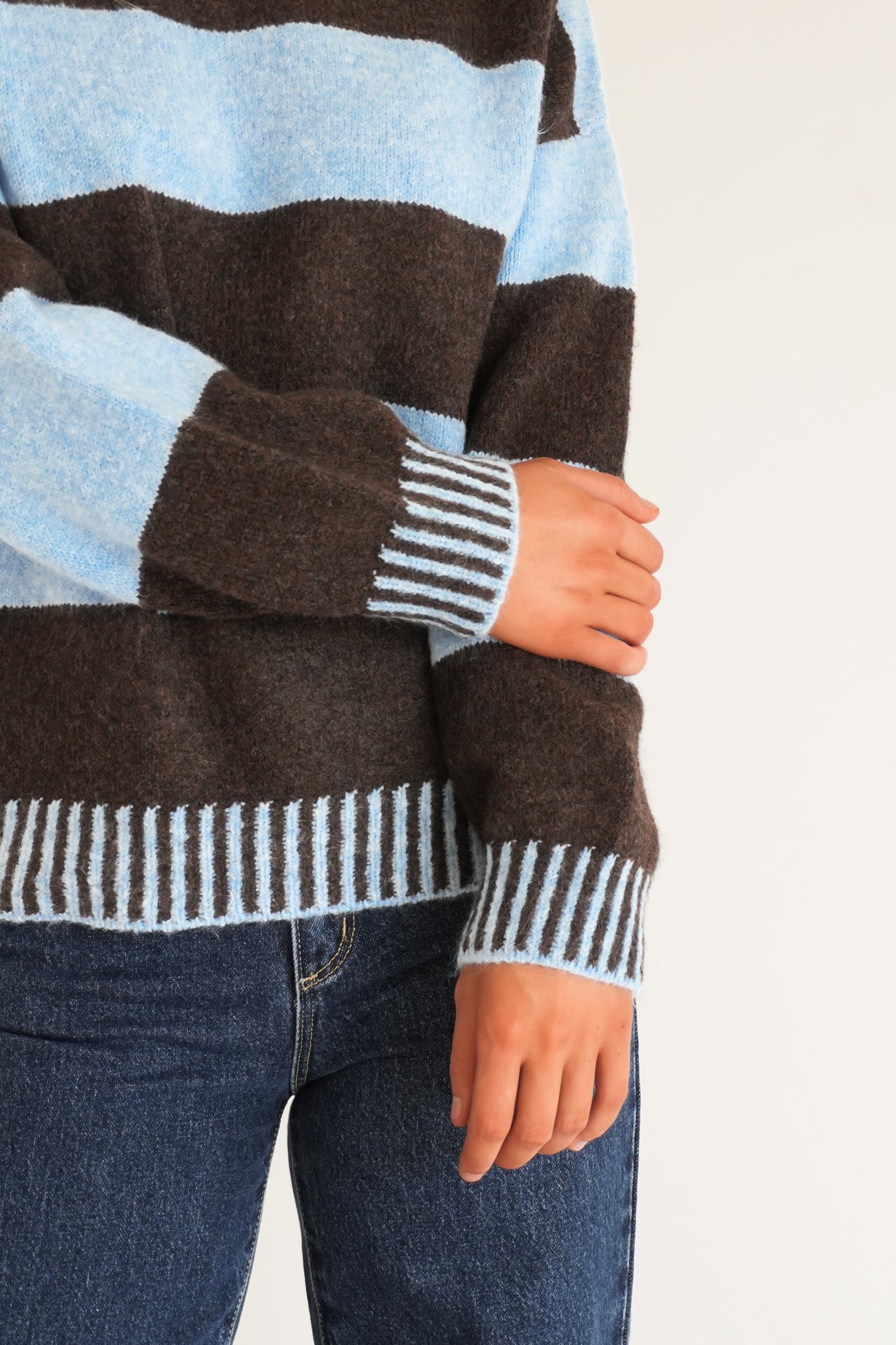 Dallas Knit Jumper Blue Chocolate