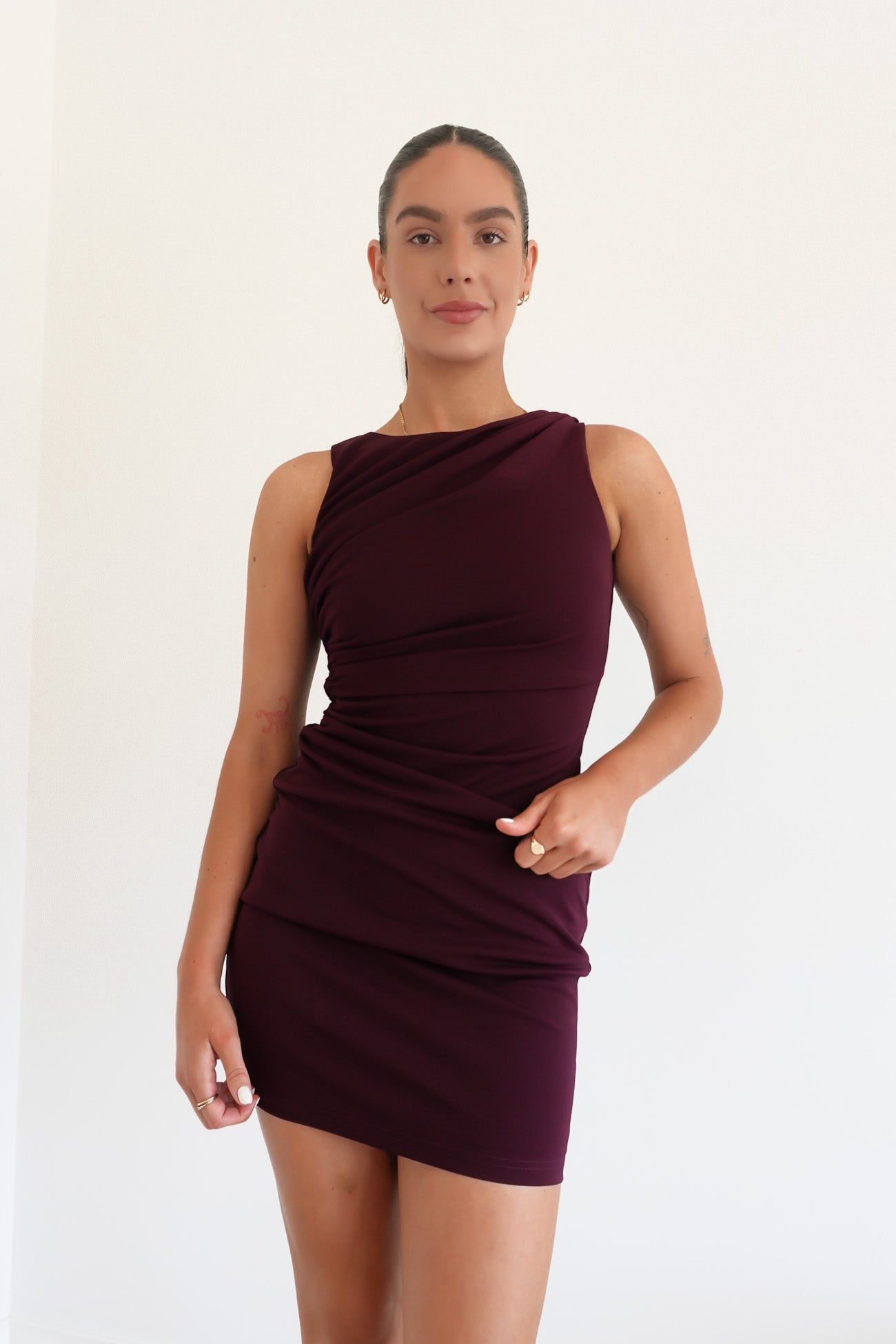 Darby Mini Dress Plum