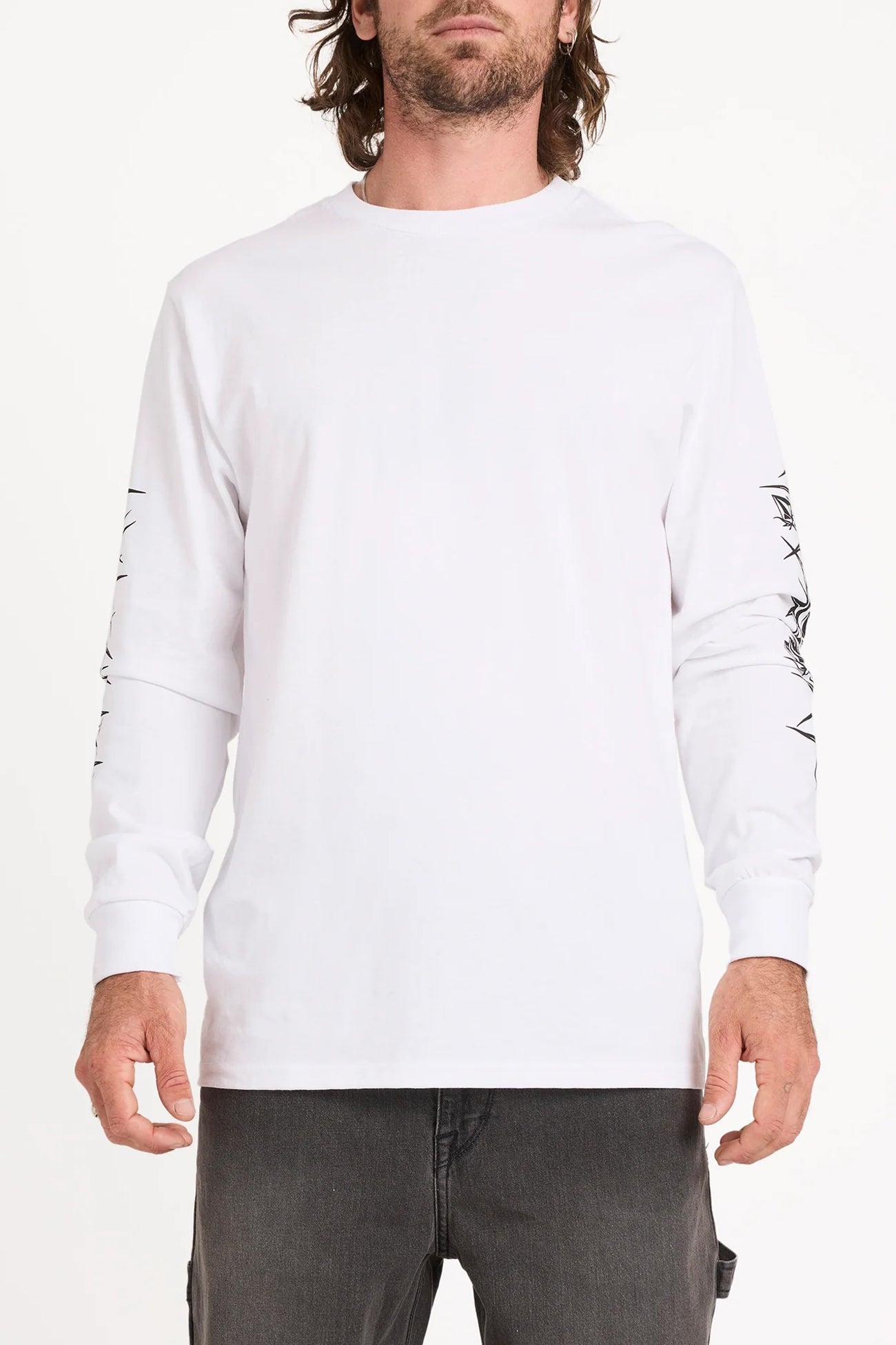Die By The Stone Long Sleeve Tee White