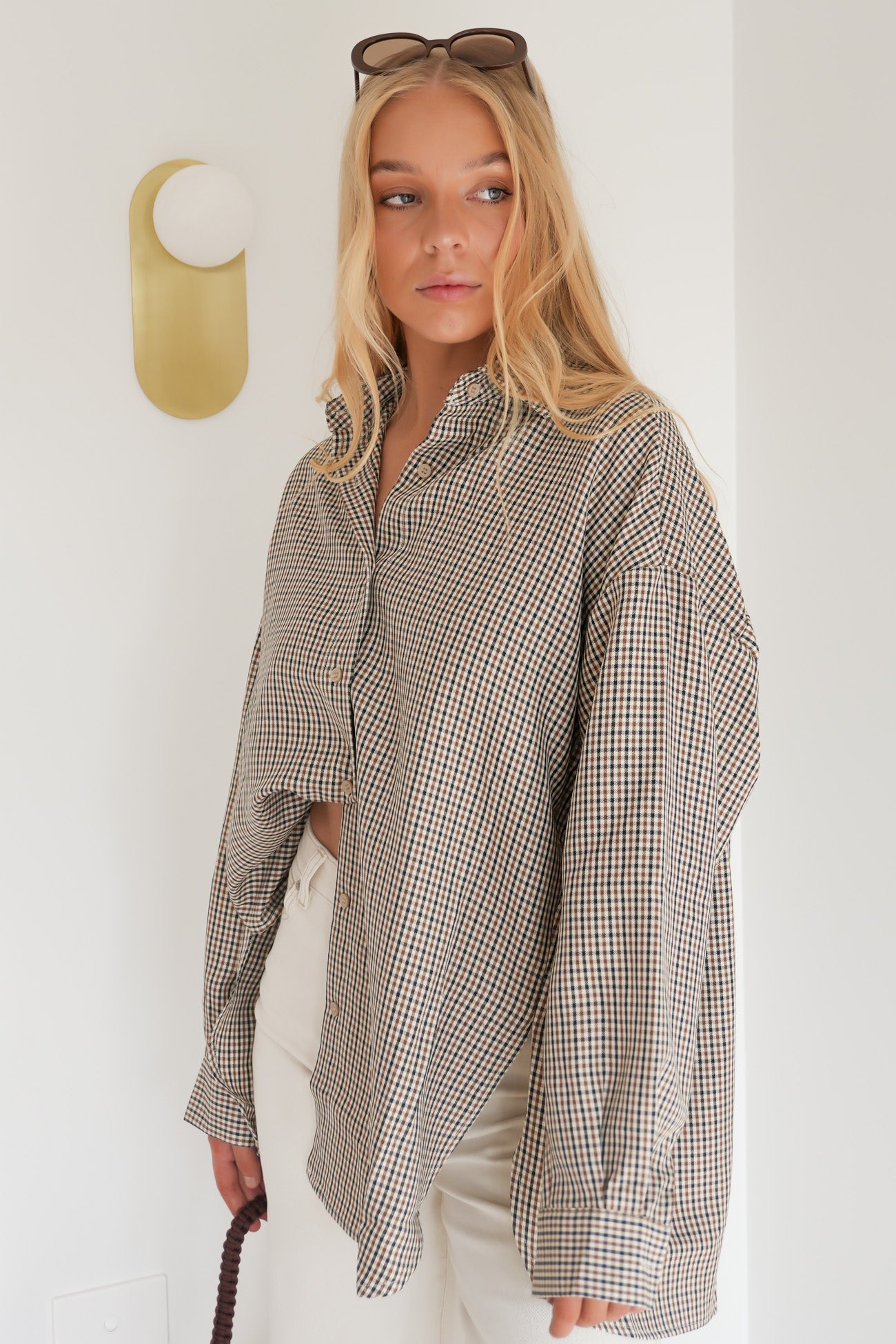 Dion Shirt Beige Check