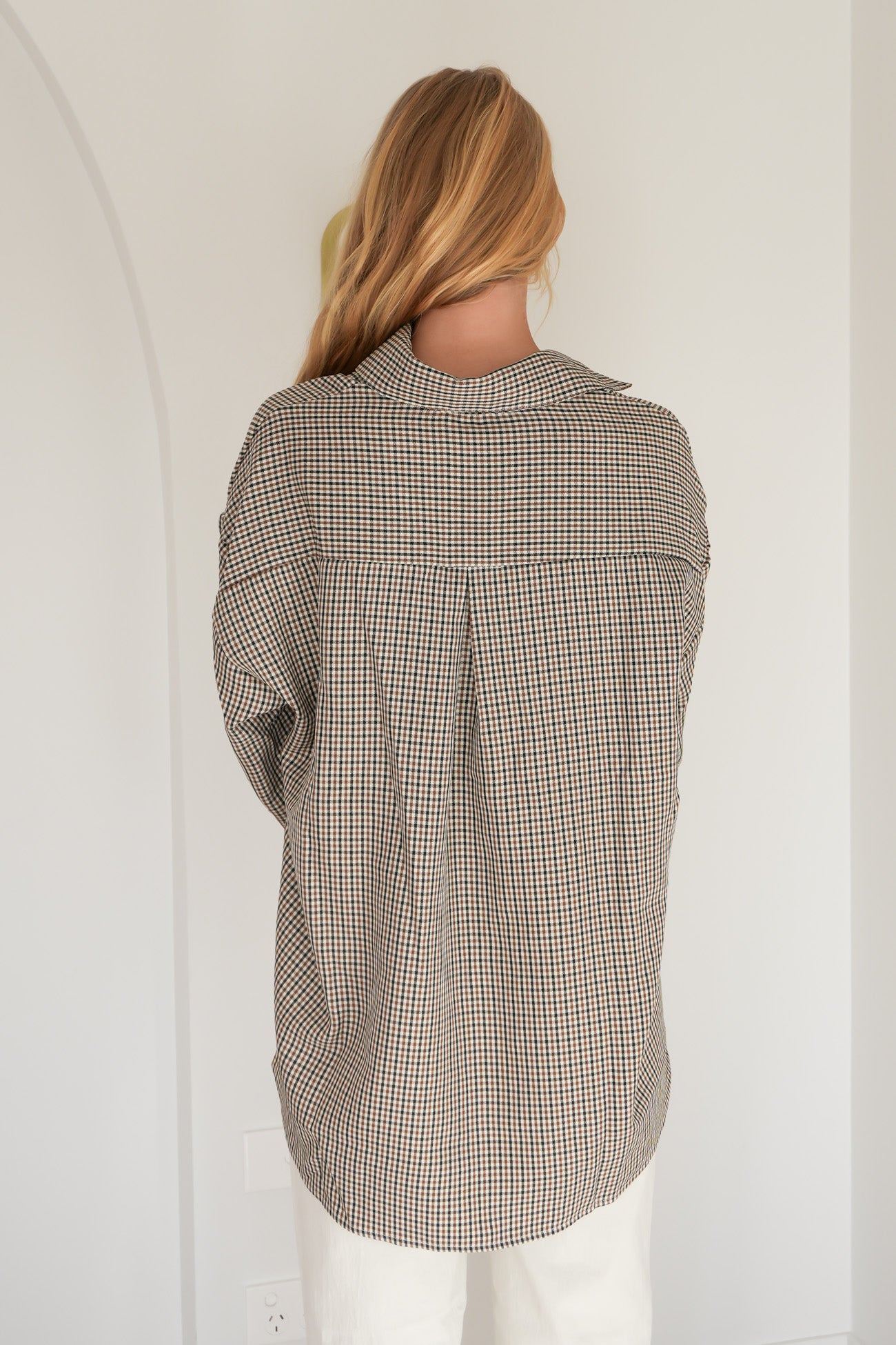 Dion Shirt Beige Check