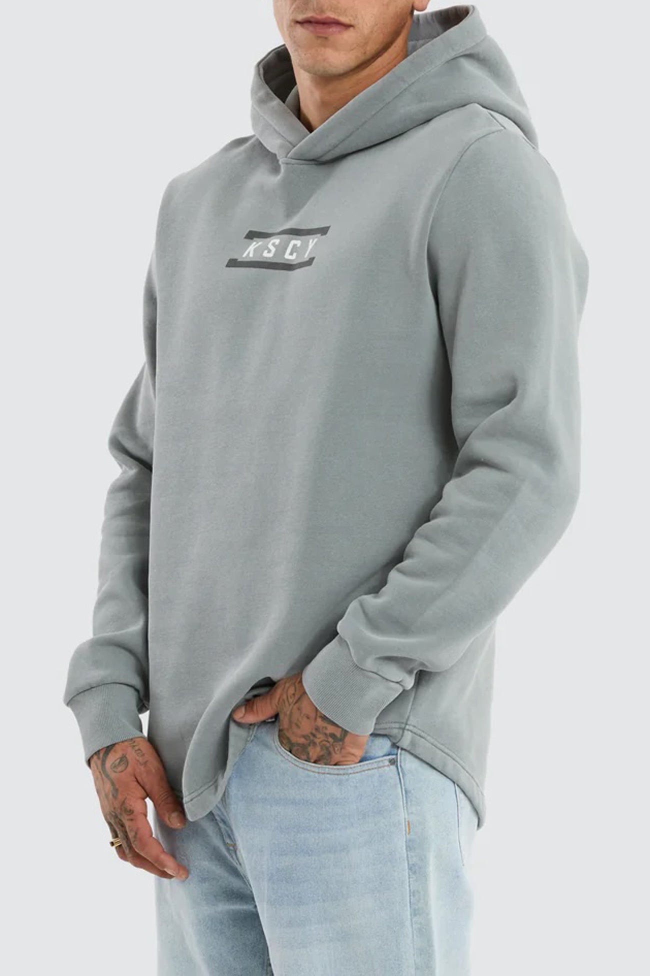 Divine Dual Curved Hoodie Pigment Ultimate Grey