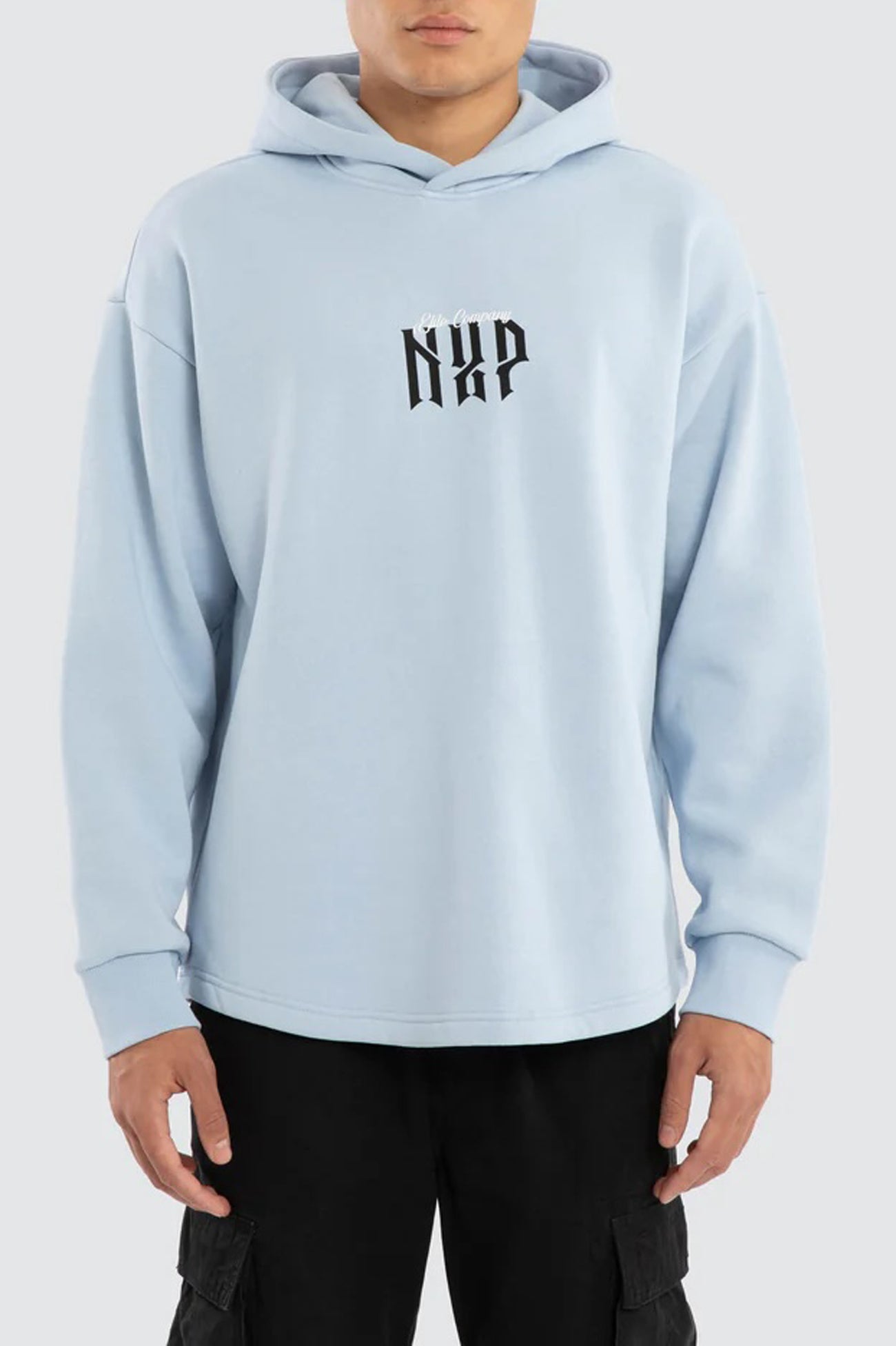 Dominate Relaxed Curved Hoodie Skyway