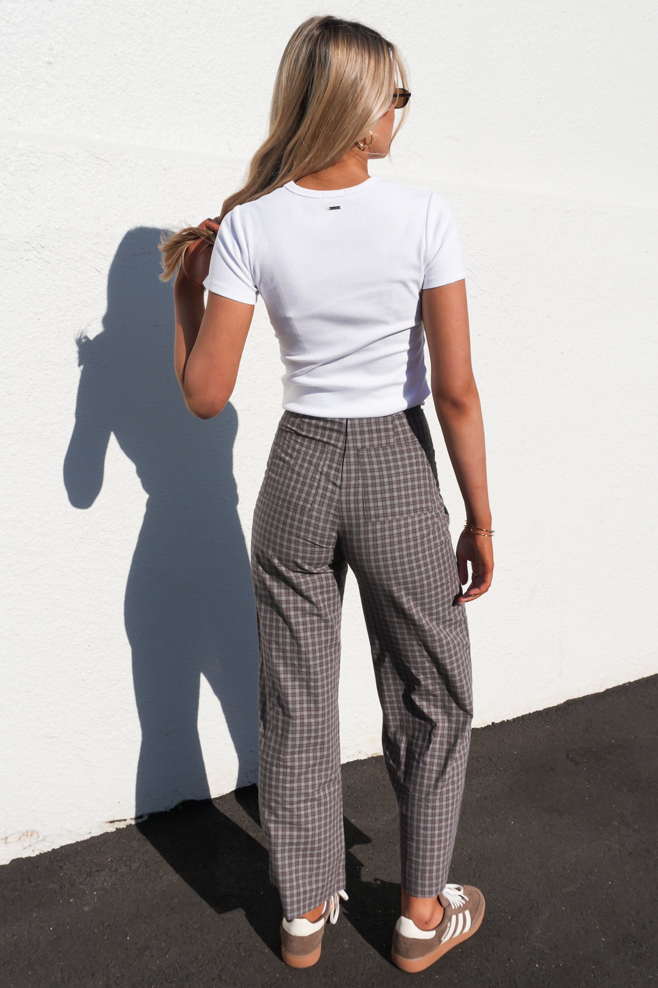 Dorothy Pant Blue Chocolate Checker