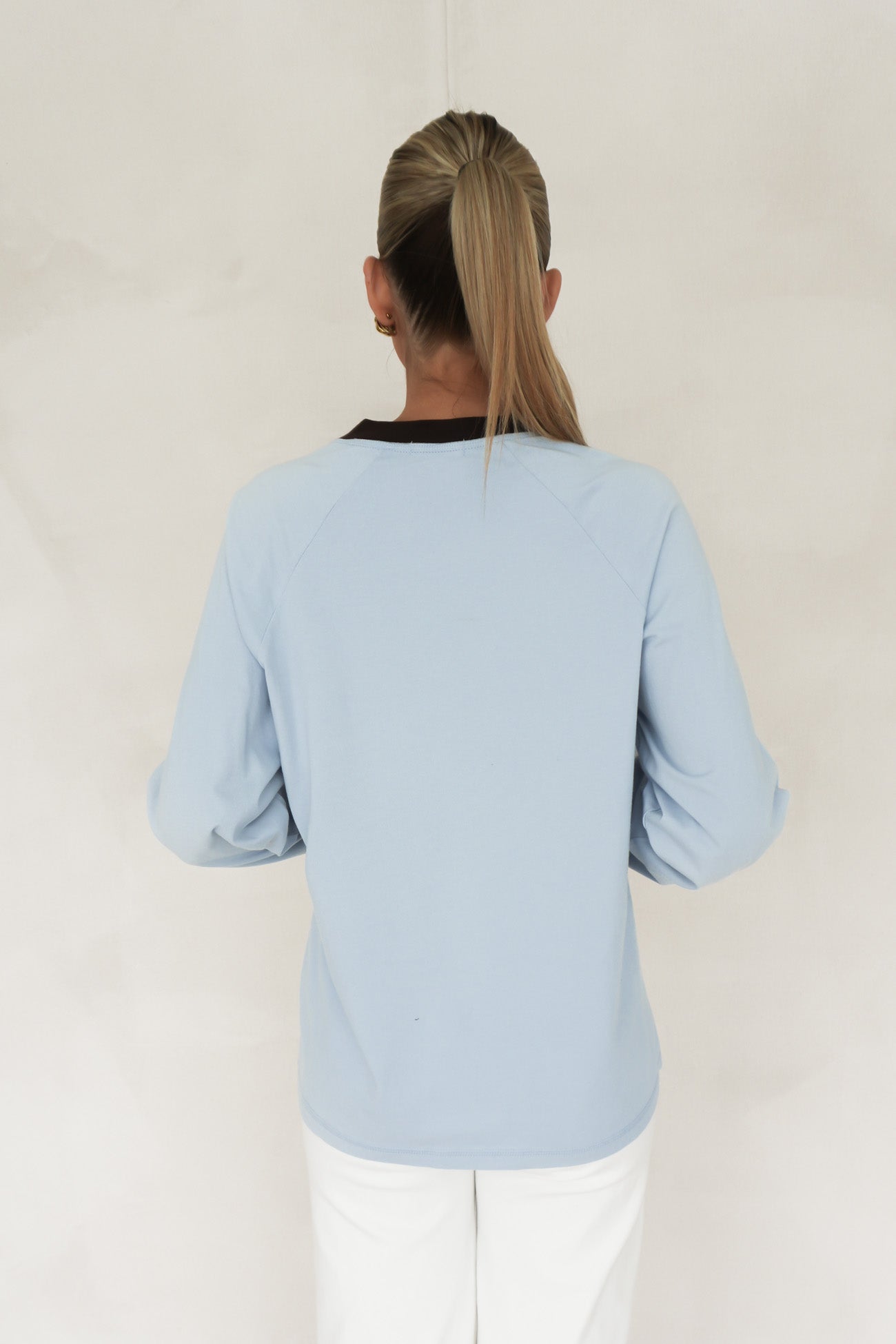 Drew Raglan Top Blue