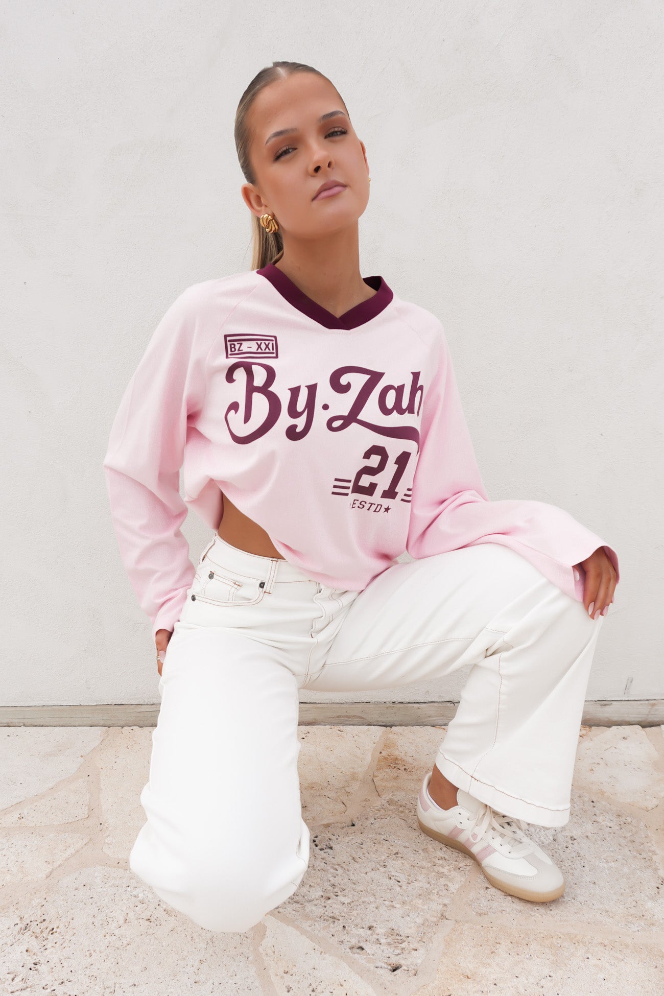 Drew Raglan Top Pink