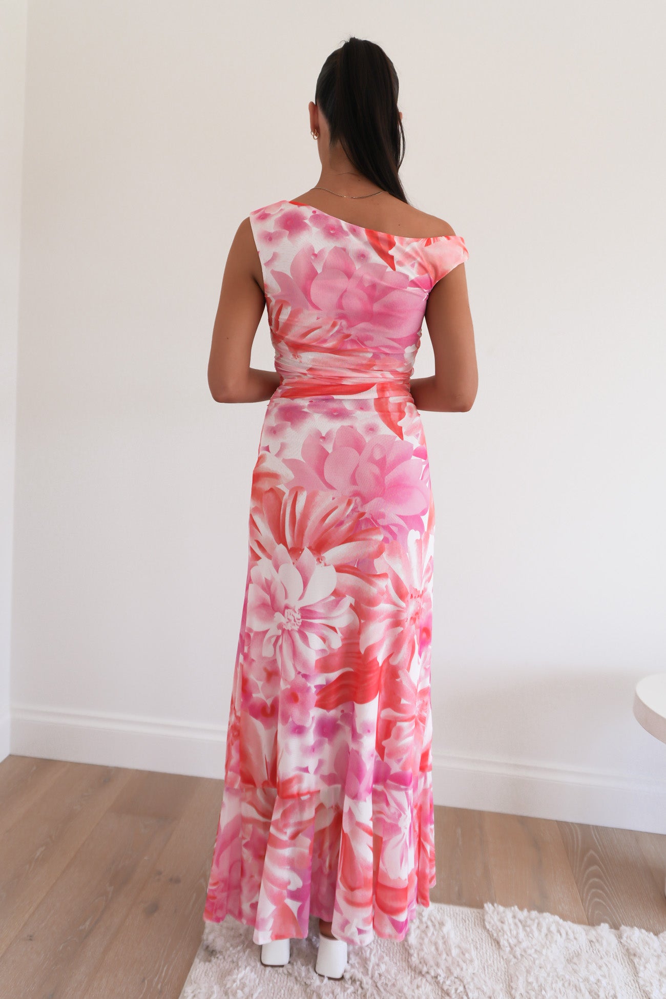Elena Maxi Dress Pink Floral