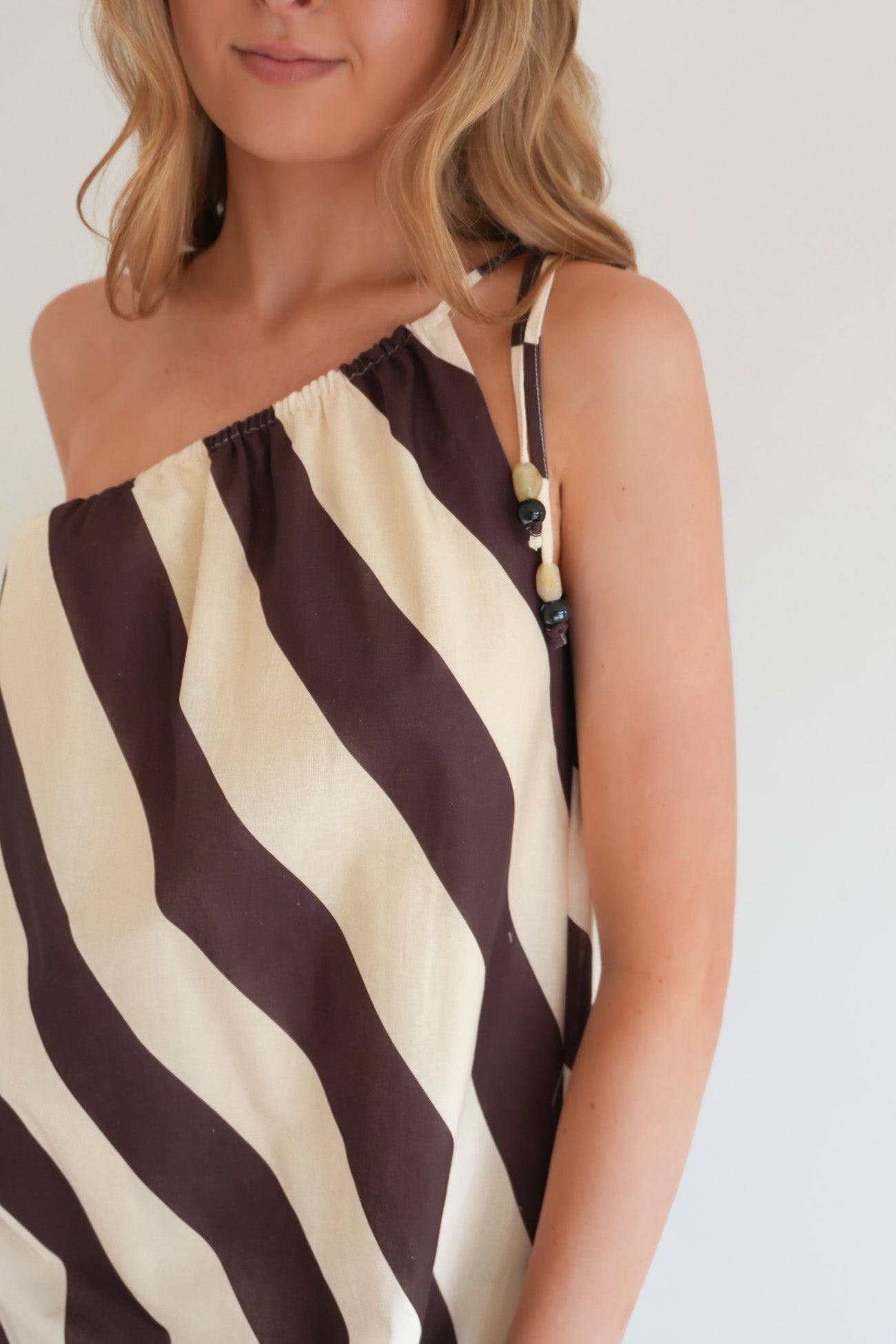 Elly Maxi Dress Chocolate Stripe