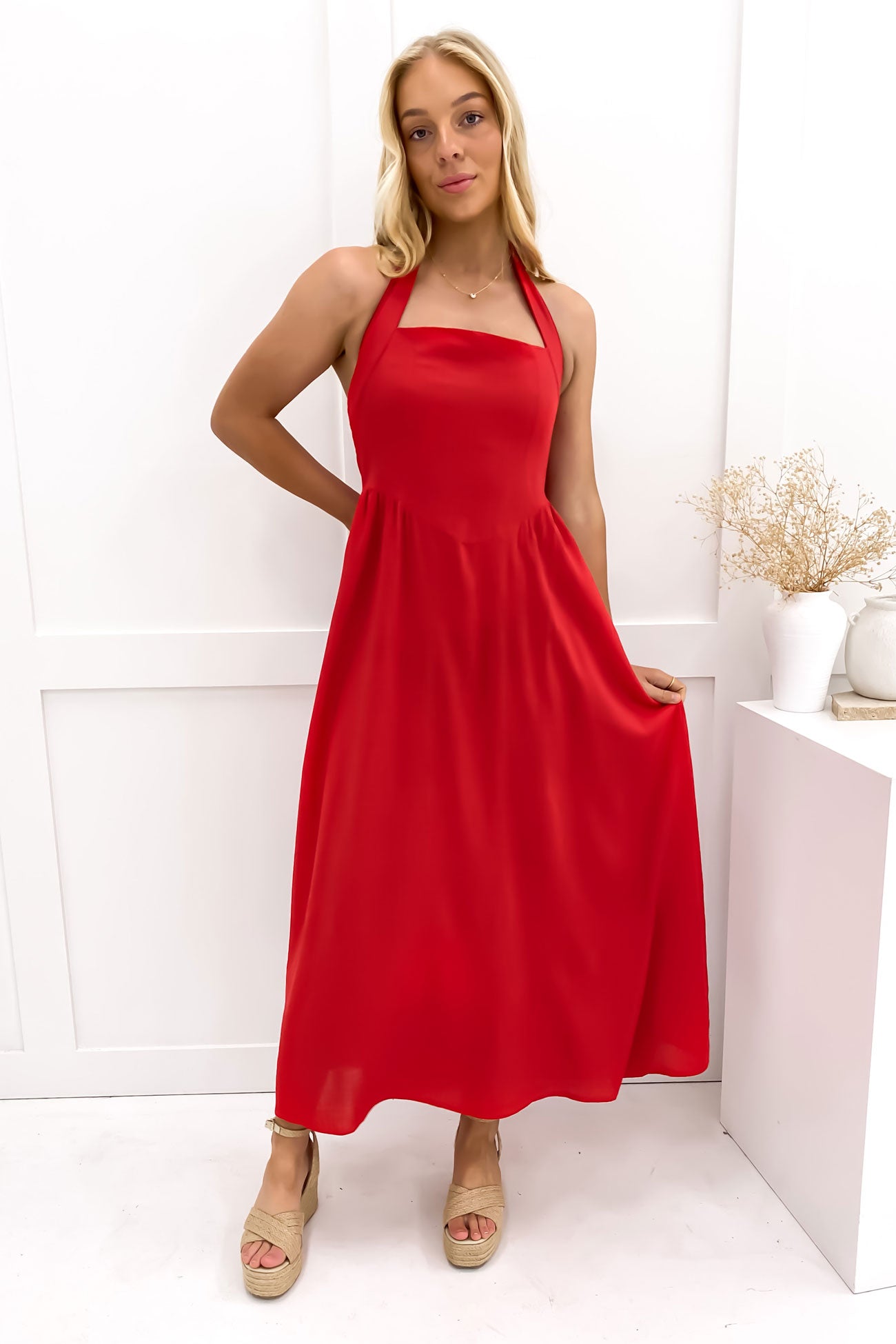 elsie midi dress Elsie Midi Dress Red