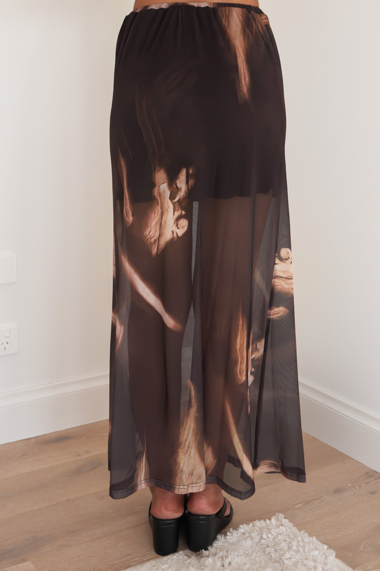Elsie Maxi Skirt Brown Swirl