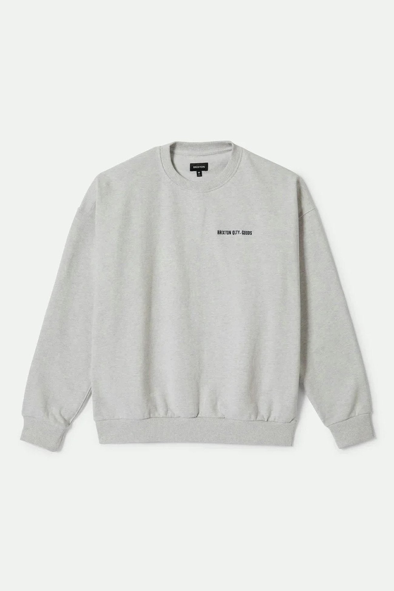 Embroidered Heavy Weight Crew Heather Grey Ash