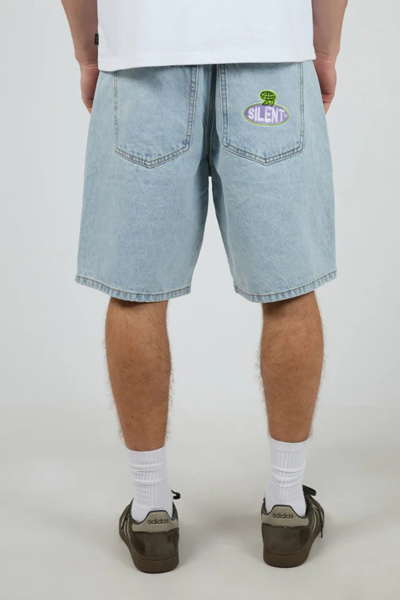 Embroidery Jort Sky Blue