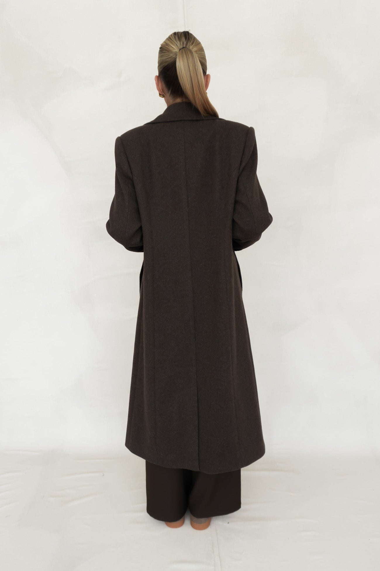 Emery Longline Coat Chocolate