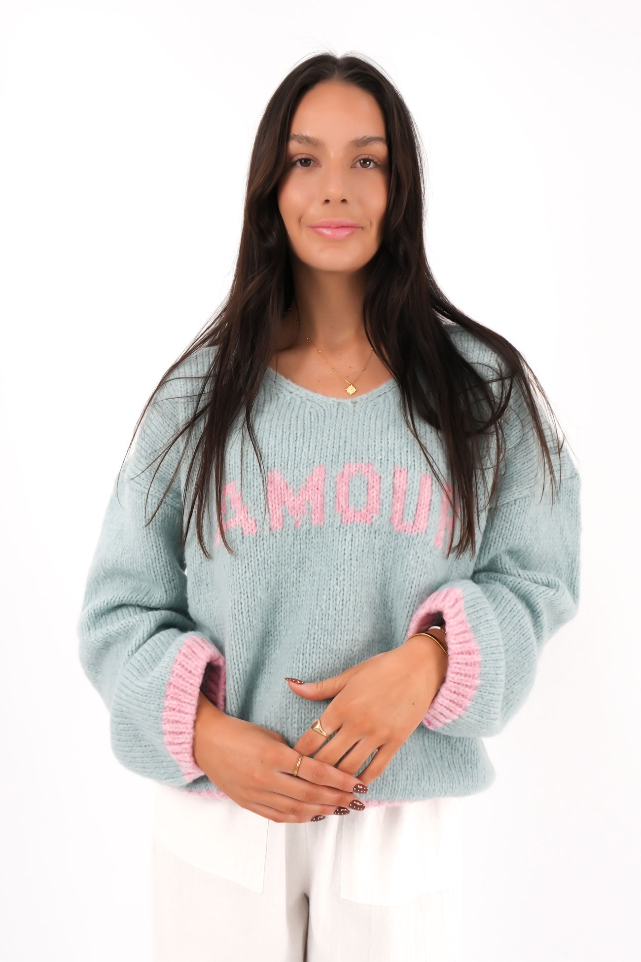 Emiko Knit Jumper Blue
