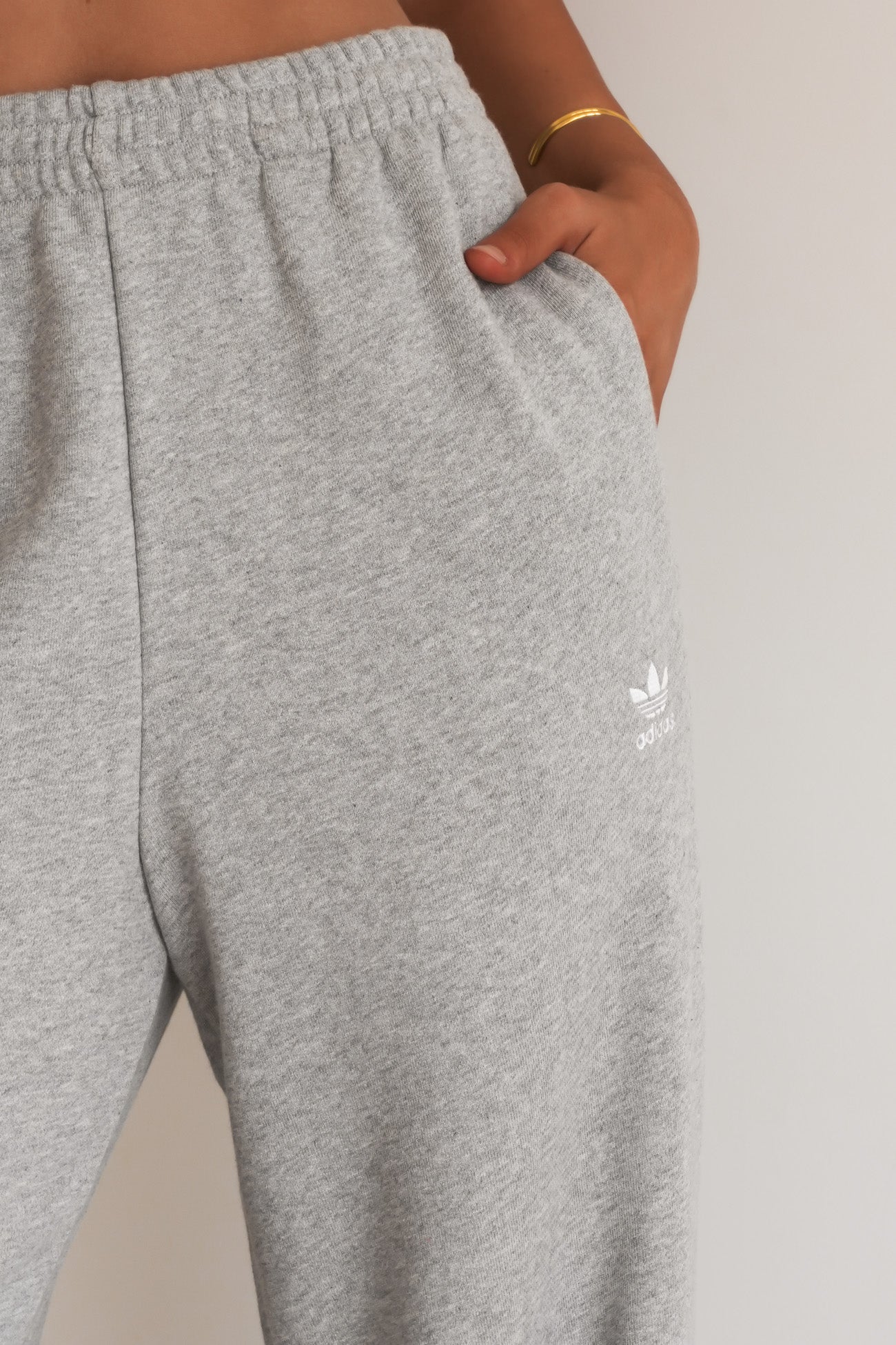 Essentials Wide Leg French Terry Pant Medium Grey Heather