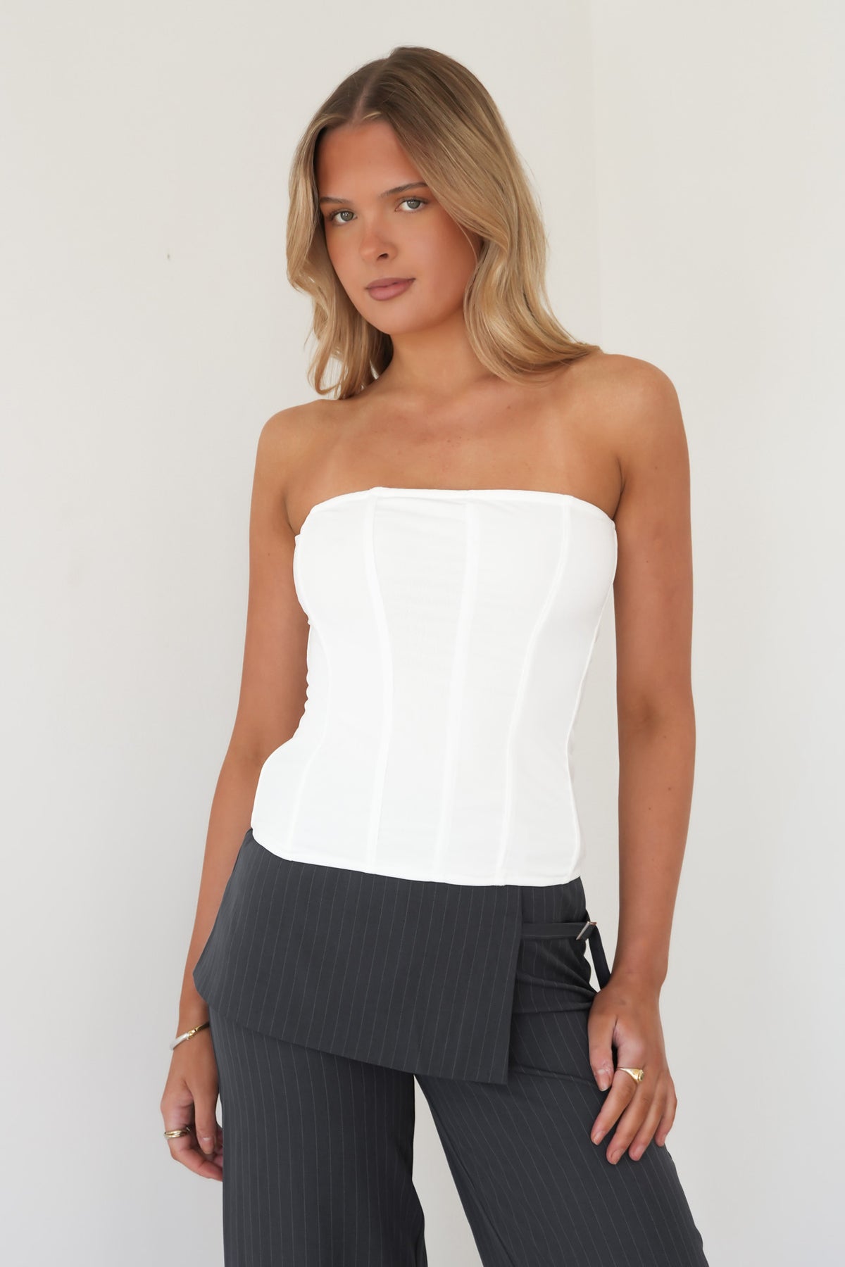 Esther Corset Top White