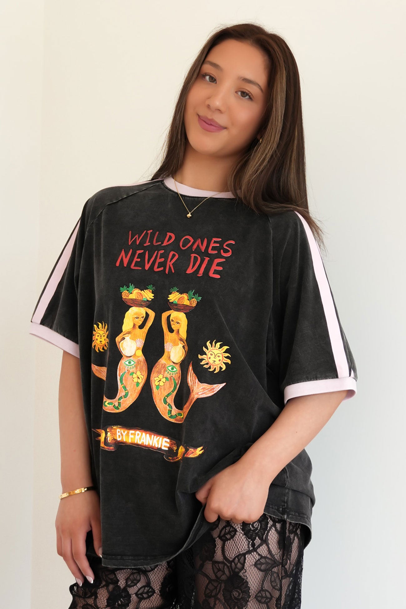 Ethan Tee Black Acid Wash