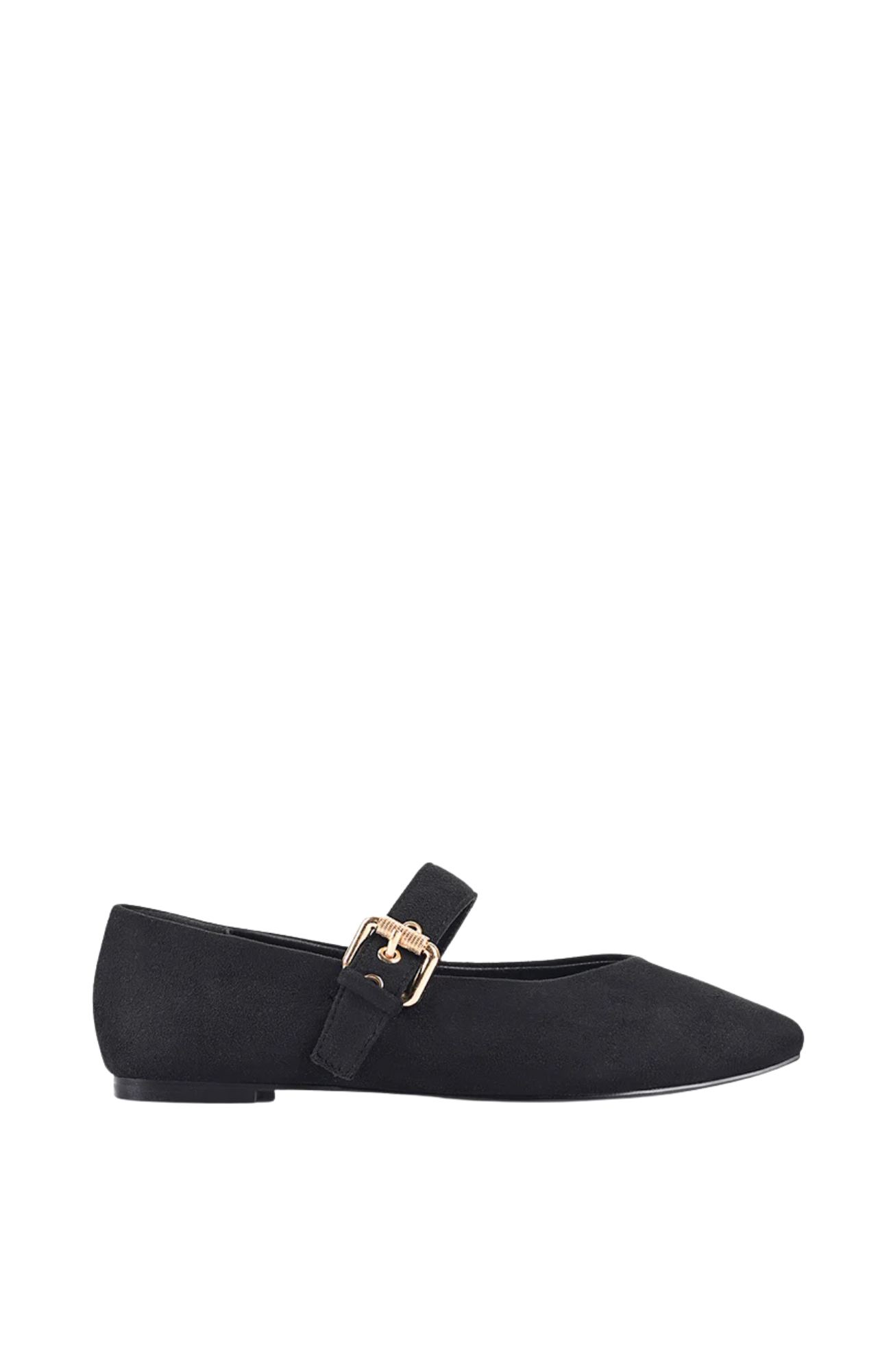 Europe Mary-Jane Flats Black Micro