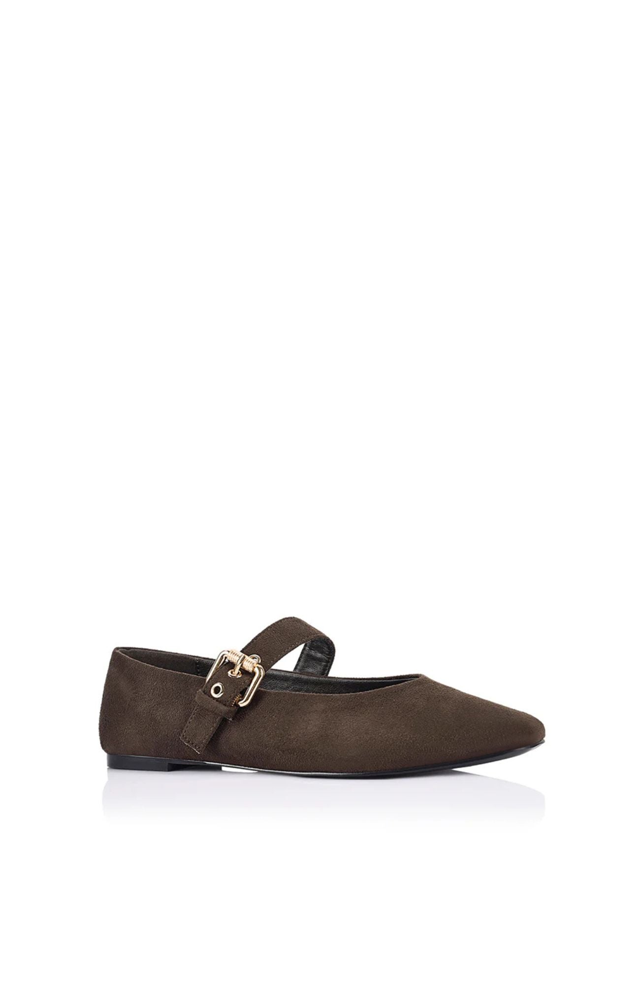 Europe Mary-Jane Flats Chocolate Brown Micro