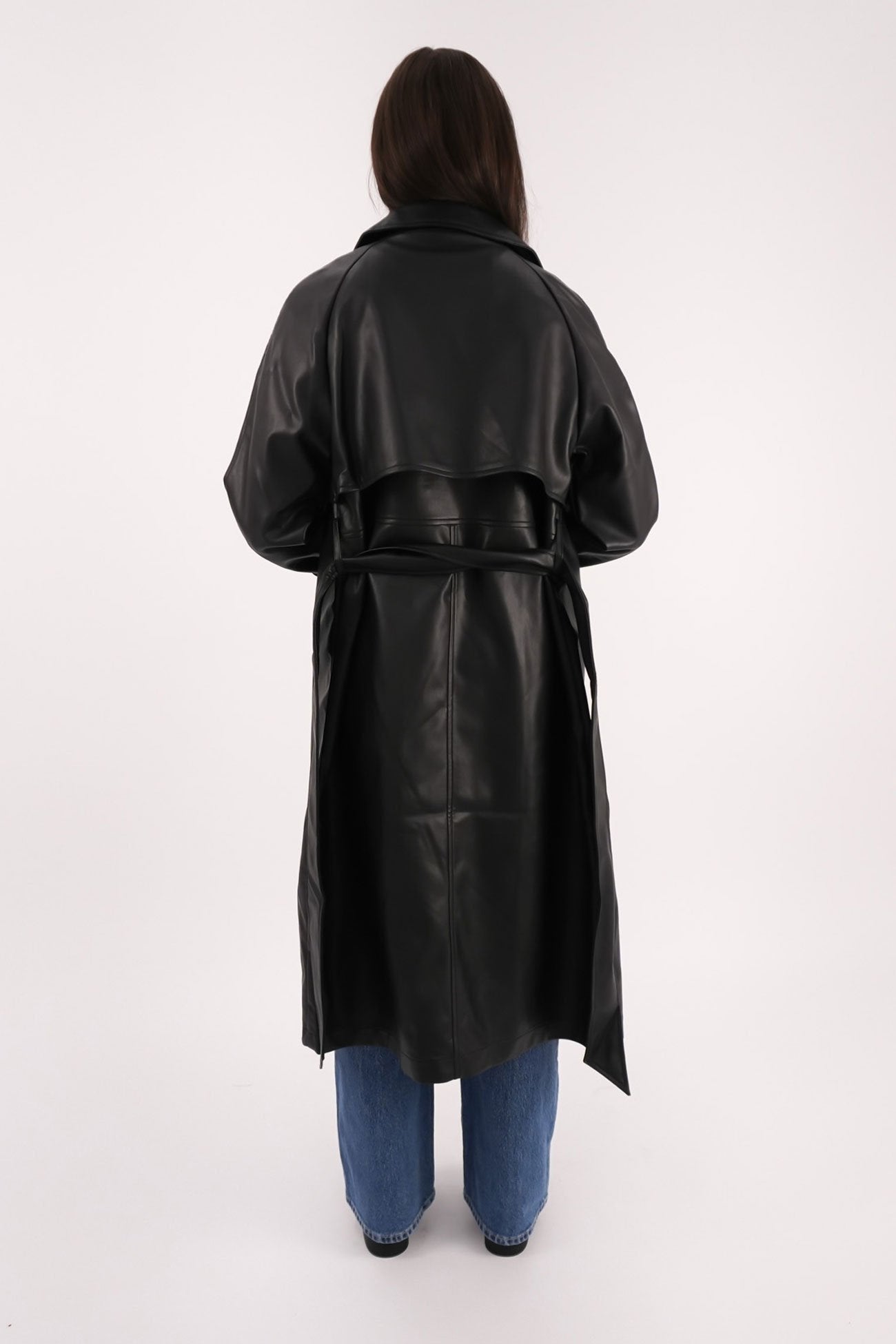 Eve Luxe Trench Coat Black